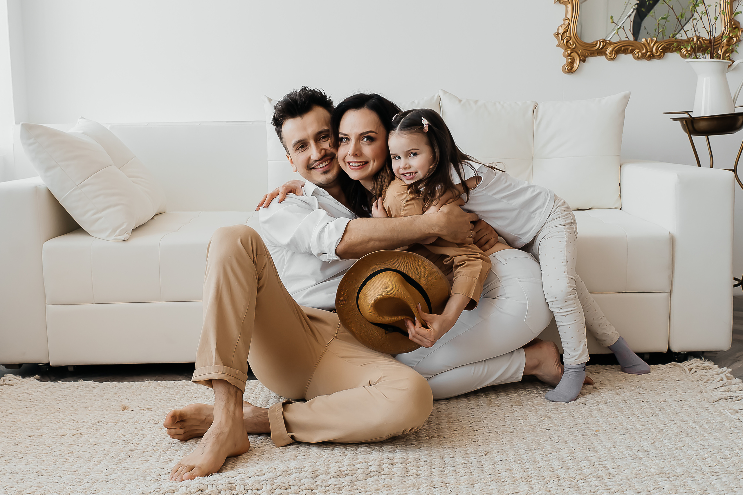 Наталья, Максим и Полинушка. Фотограф на роды Москва Ольга Летучева