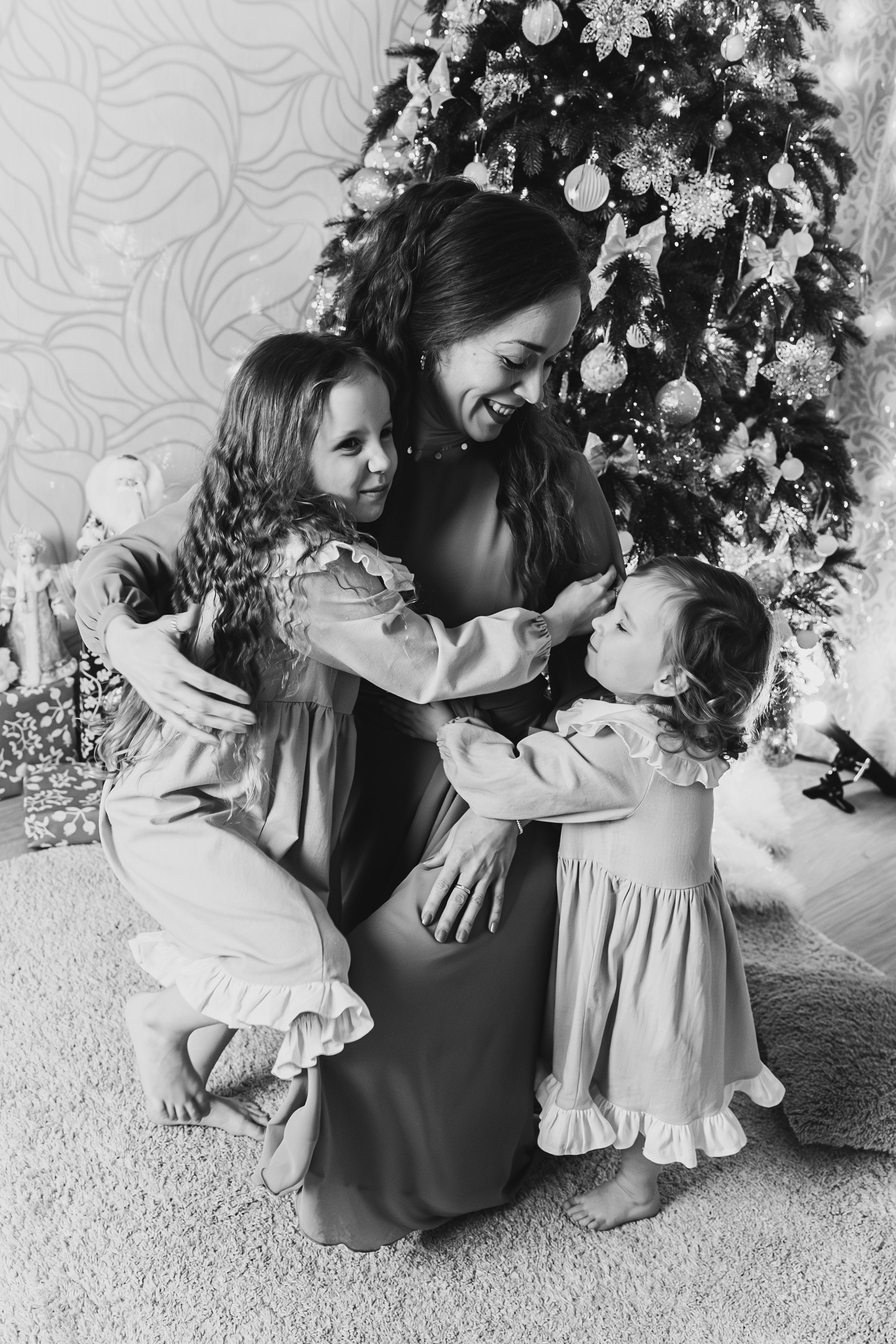 Семейная новогодняя домашняя фотосессия. Семейный и женский фотограф в Москве Надежда Воробьева