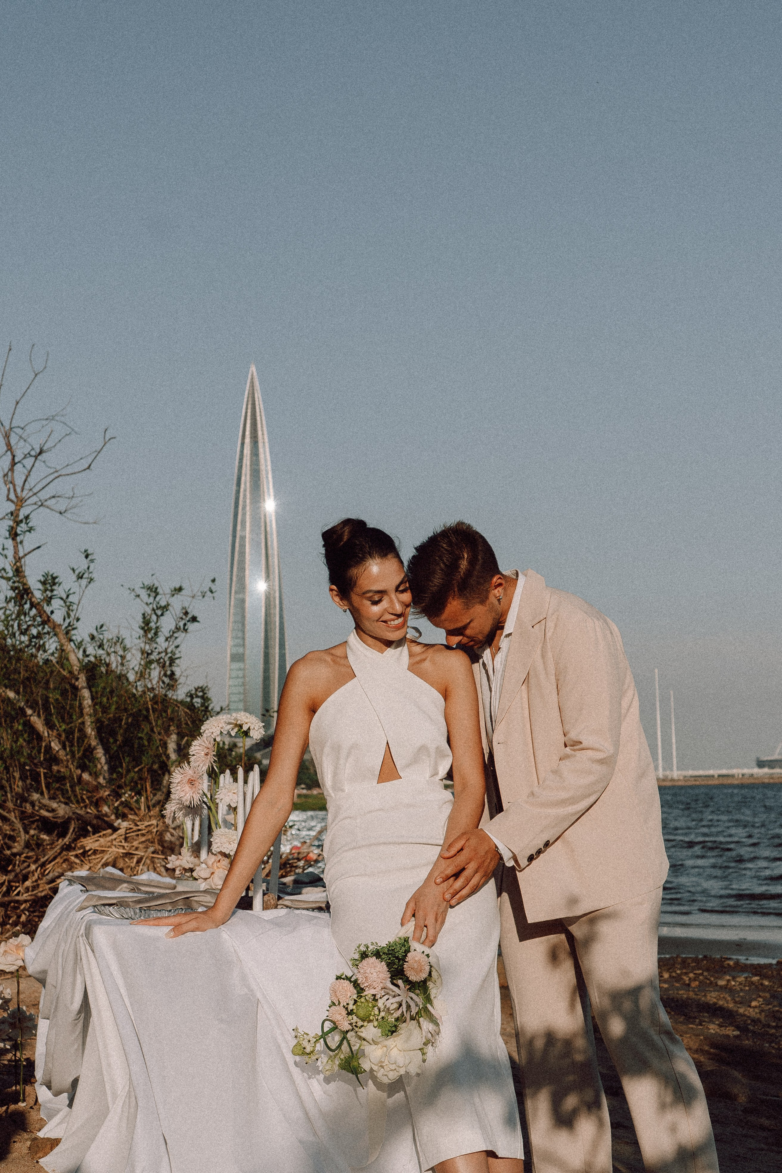 СВАДЕБНАЯ ФОТОСЕССИЯ ВЫЕЗДНОЙ ЦЕРЕМОНИИ (ФИНСКИЙ ЗАЛИВ). Профессиональный фотограф, Санкт-Петербург — Виктория Богомолова