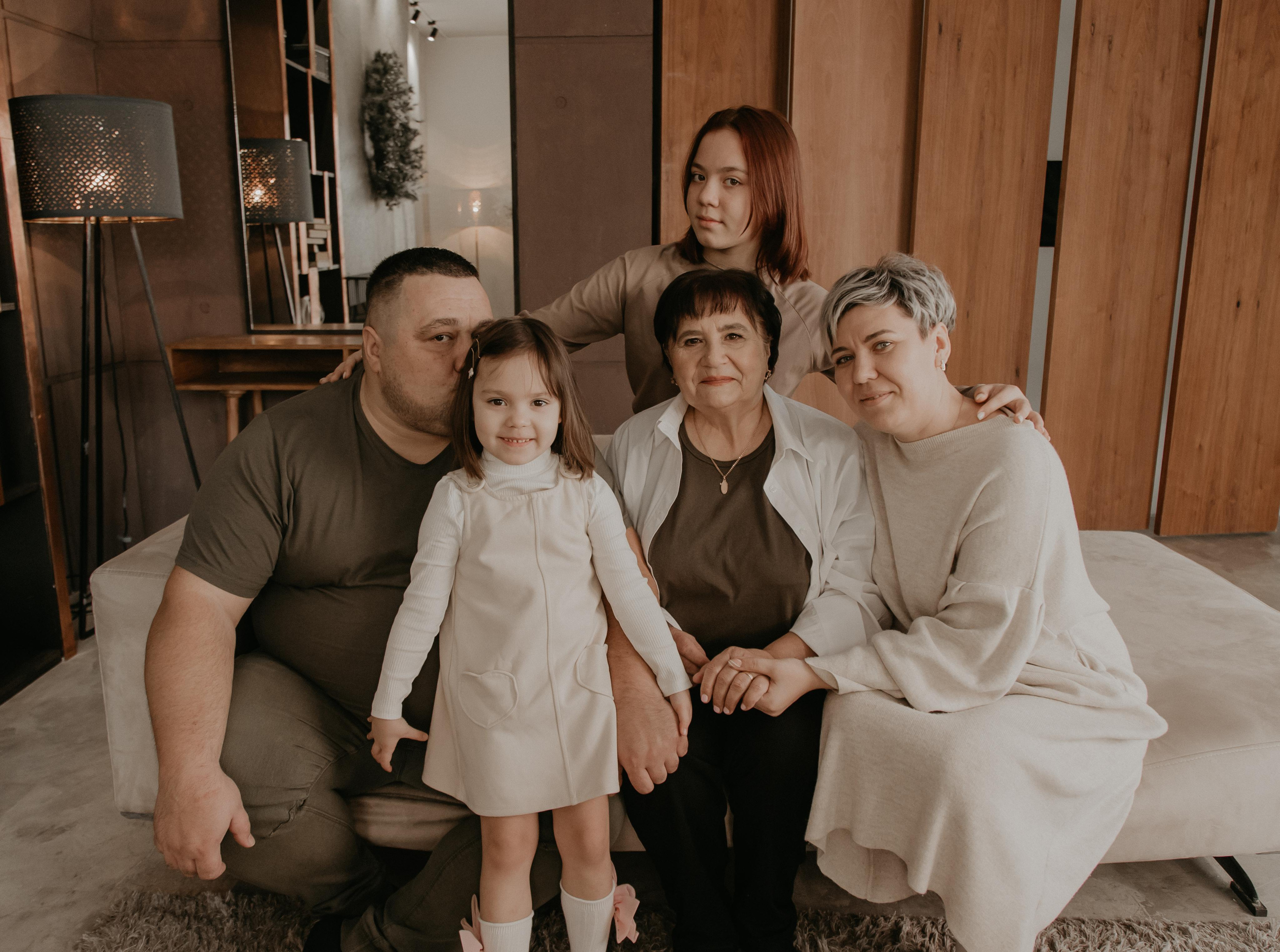 Большая семья. Фотограф Авилова Дарья ● Тюмень● Съемка больших семей ●Архив поколений
