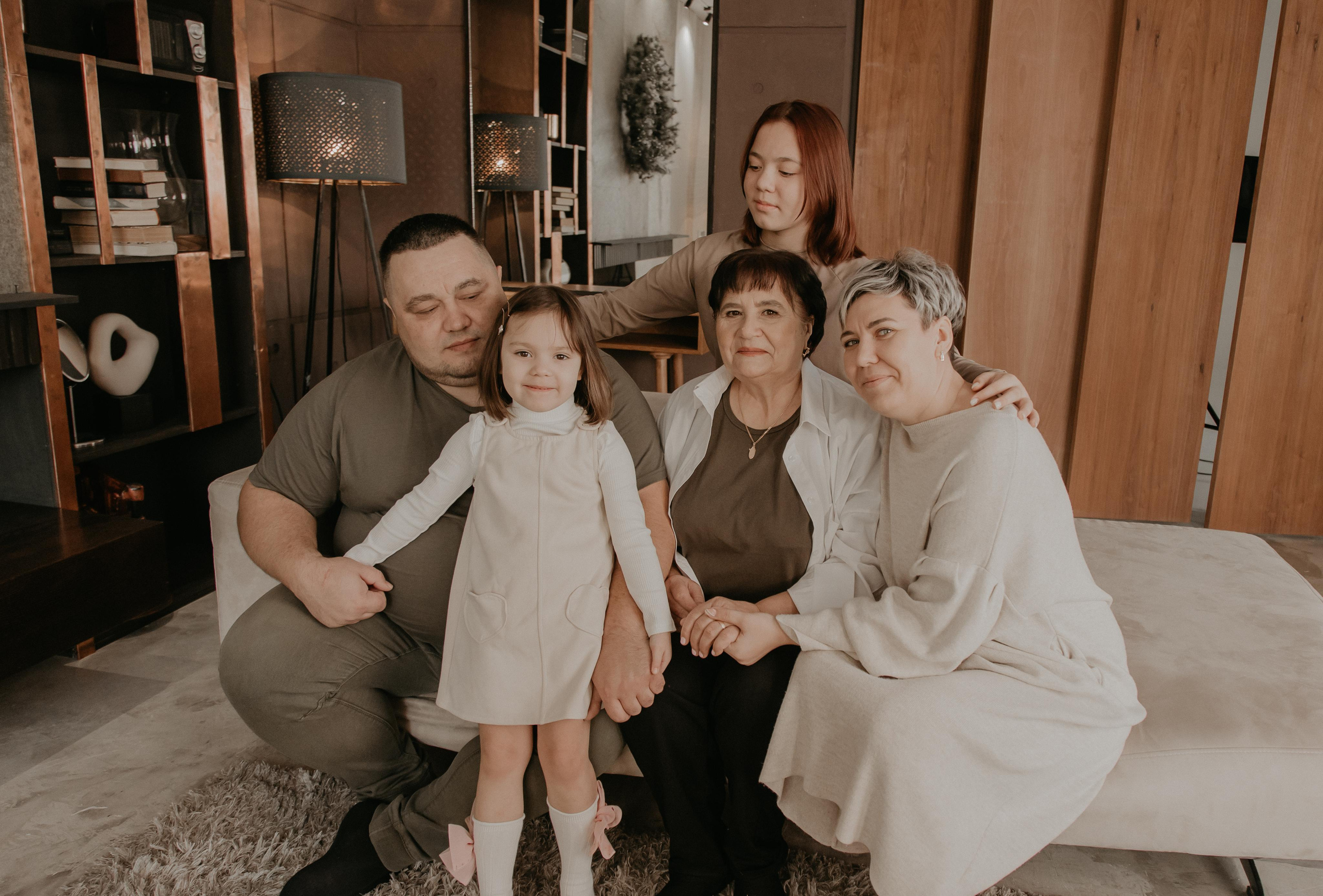 Большая семья. Фотограф Авилова Дарья ● Тюмень● Съемка больших семей ●Архив поколений
