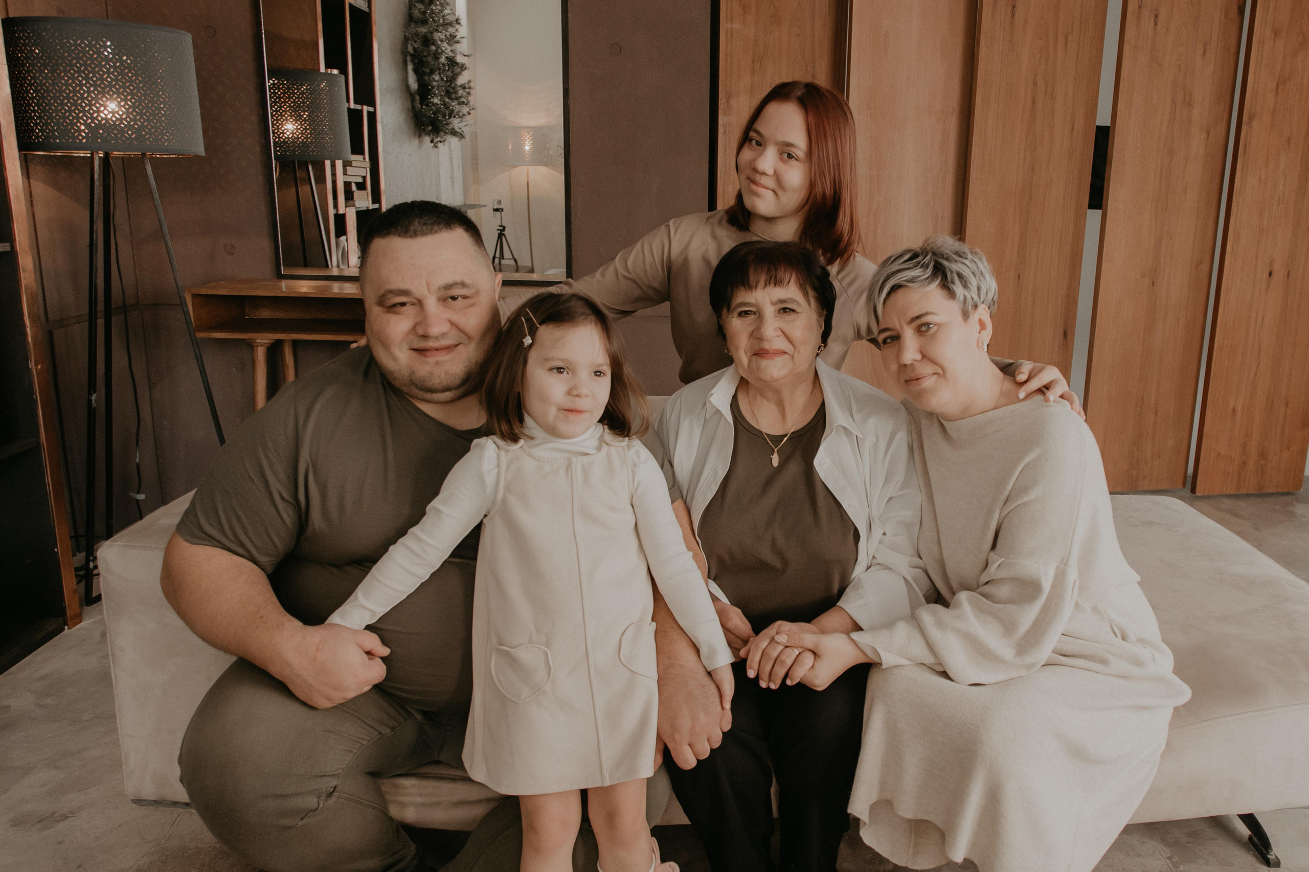 Большая семья. Фотограф Авилова Дарья ● Тюмень● Съемка больших семей ●Архив поколений