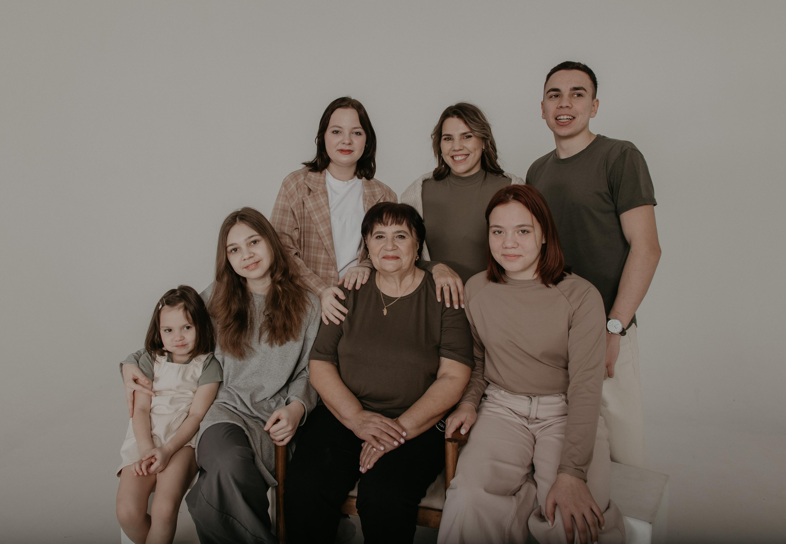 Большая семья. Фотограф Авилова Дарья ● Тюмень● Съемка больших семей ●Архив поколений