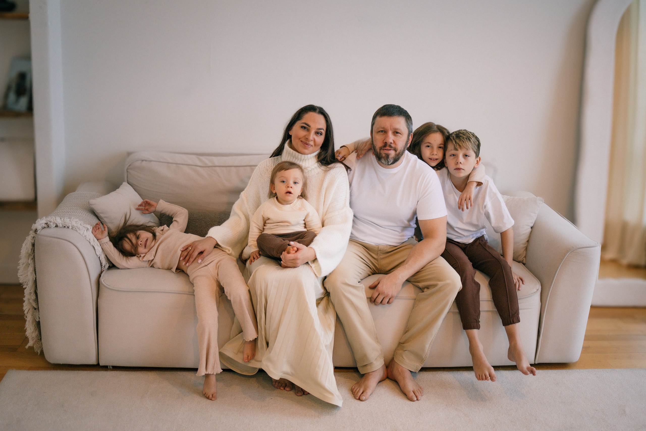 Вера и Евгений И их чудесные детки: Андрей, Артём, Виктория и Валерия. Фотограф в Санкт-Петербурге Светлана Арестова