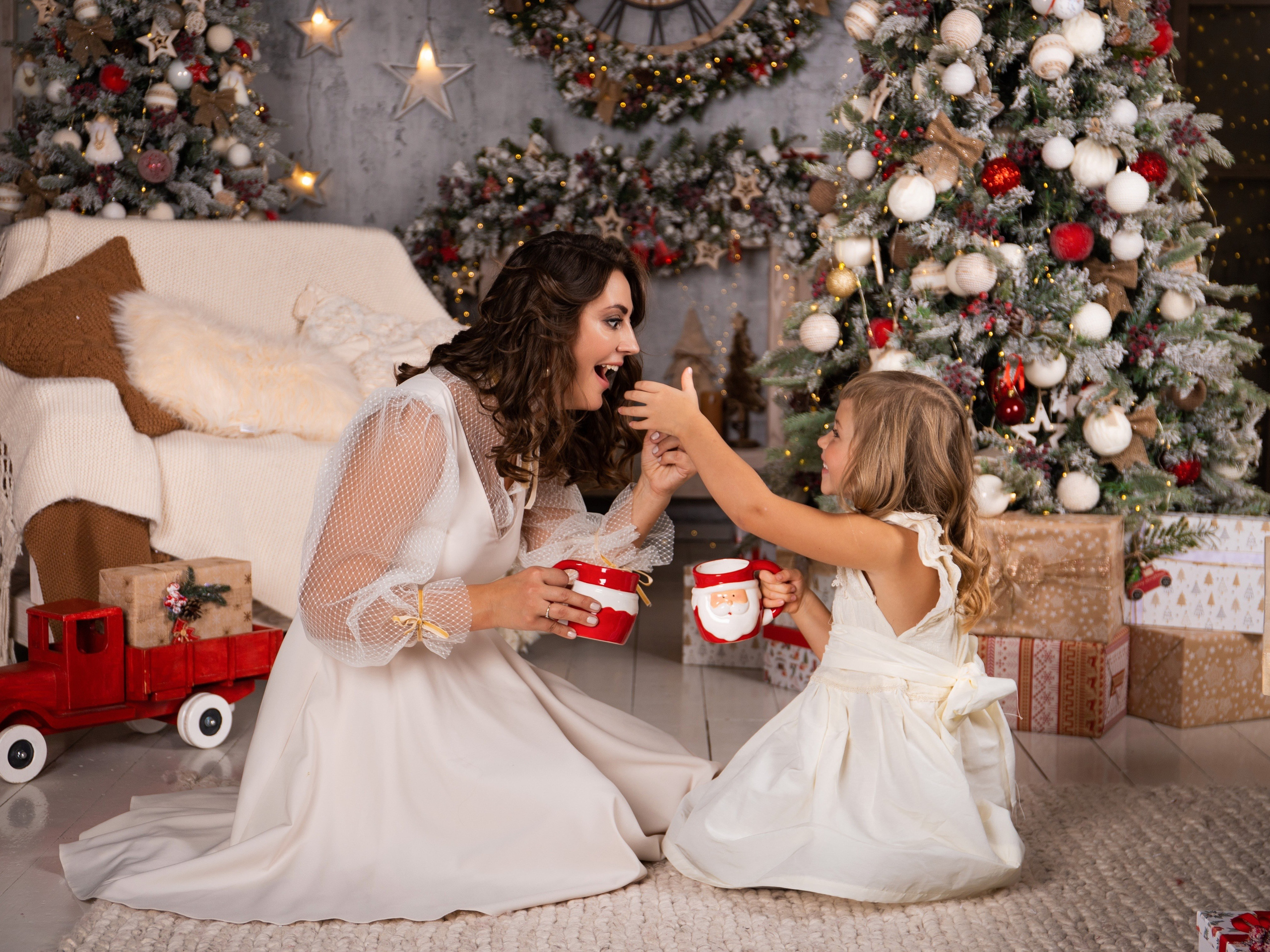 Новогодняя семейная съемка в студии. Свадебный и семейный фотограф в Москве Мила Широких