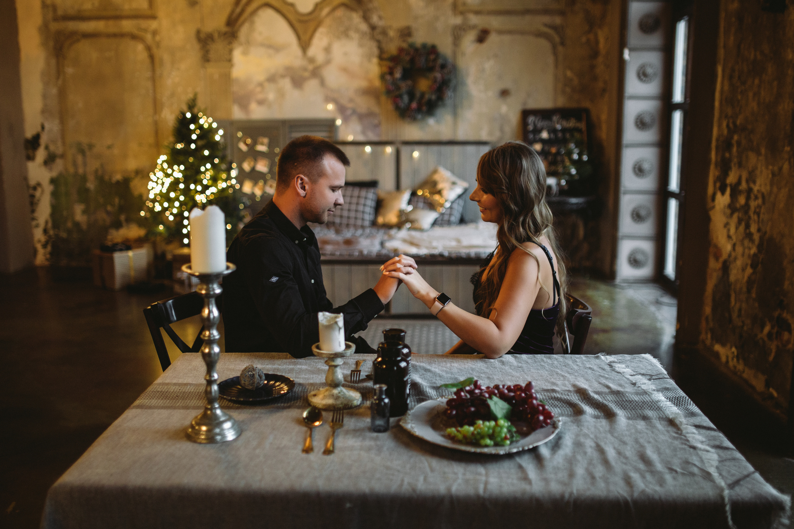 Олеся и Дима в Рождество. Свадебный и семейный фотограф в Санкт-Петербурге Исупова Юлия