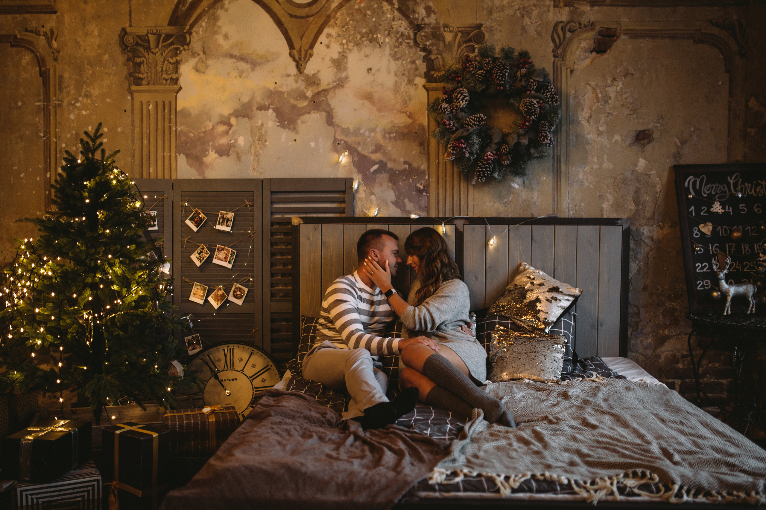 Олеся и Дима в Рождество. Свадебный и семейный фотограф в Санкт-Петербурге Исупова Юлия