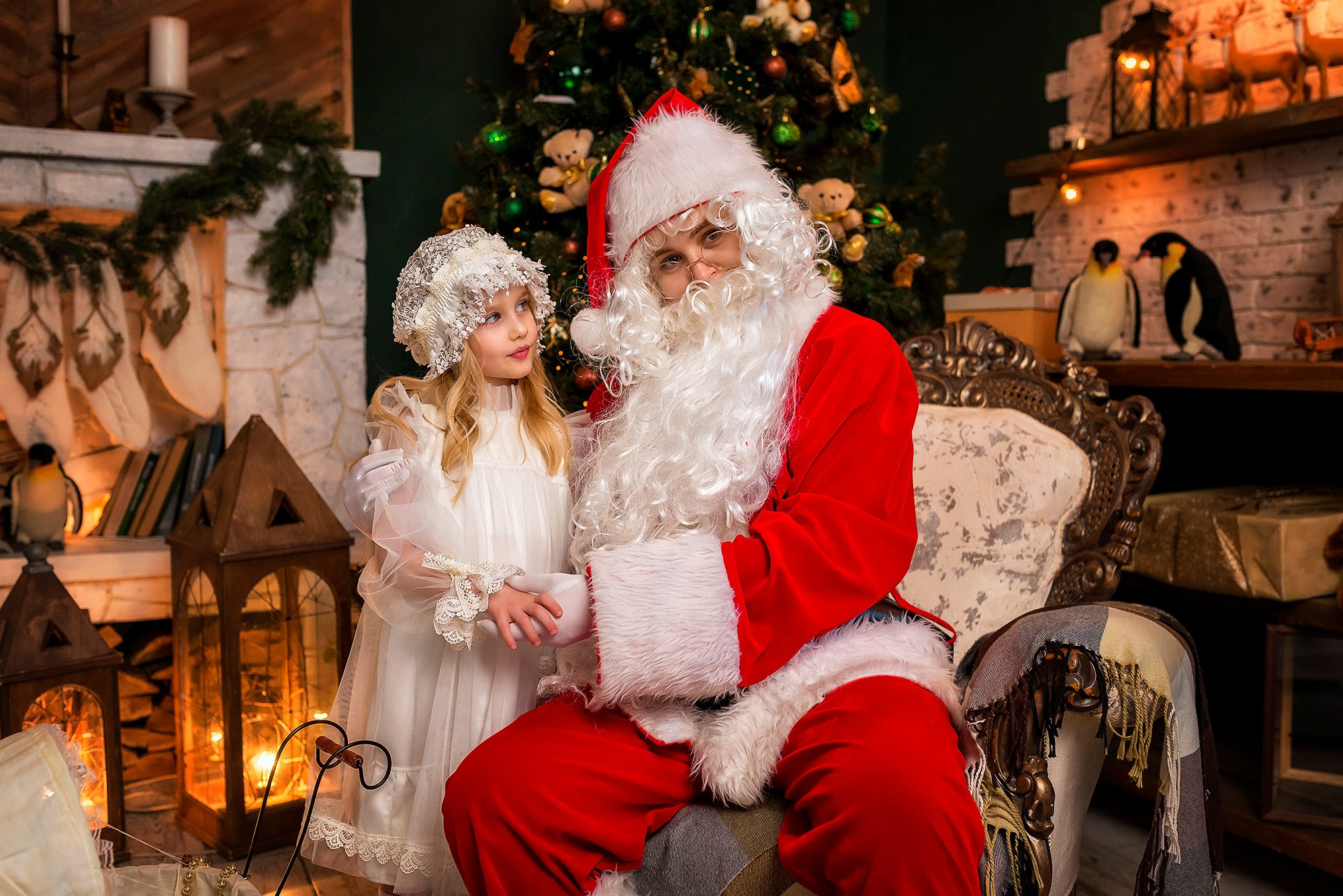 Съёмка с Сантой. Женский фотограф Крещение Венчание Москва Брянск