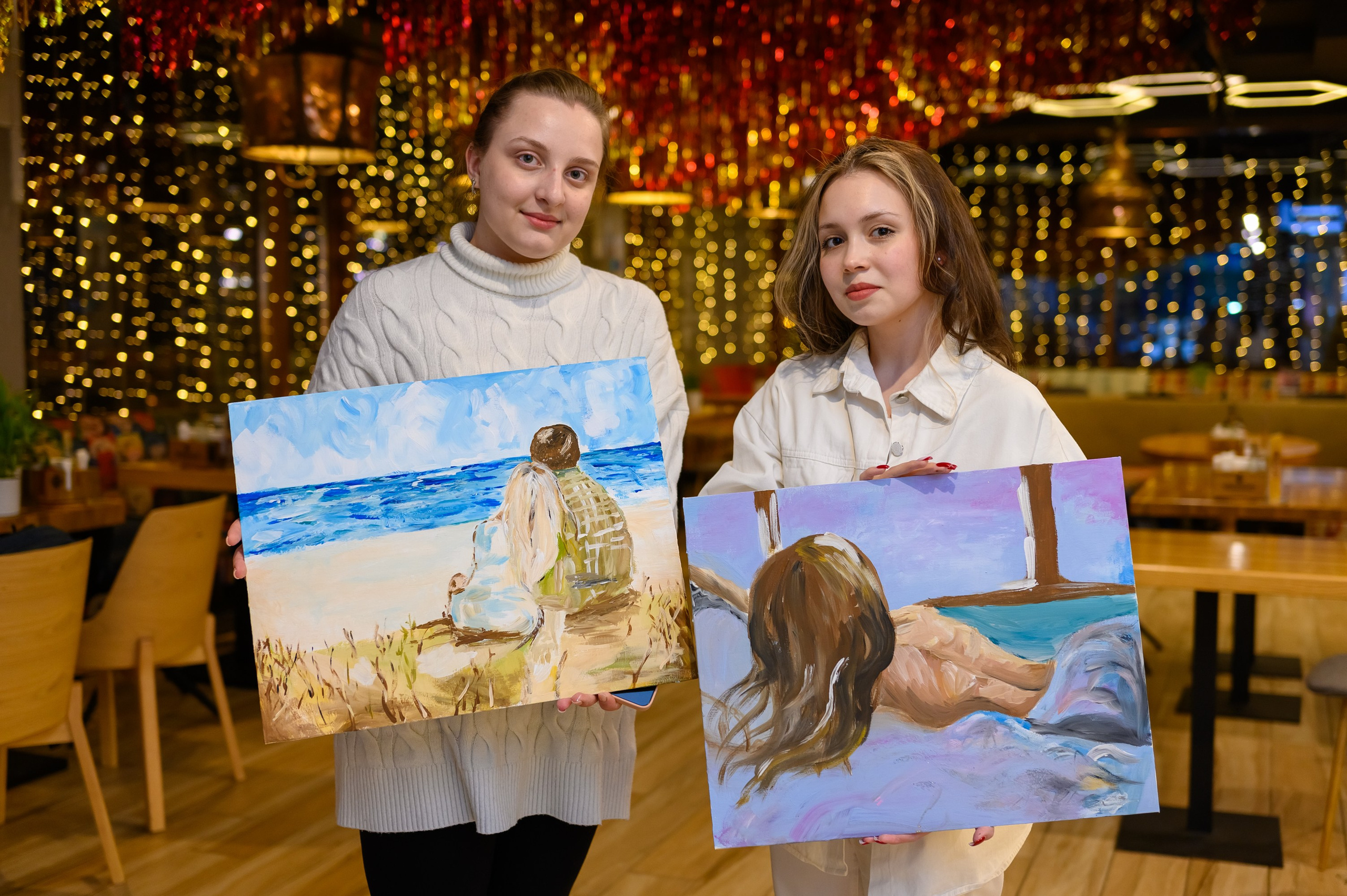 Репортажная съемка мастер-класса студии Art WOW в Казанском ресторане