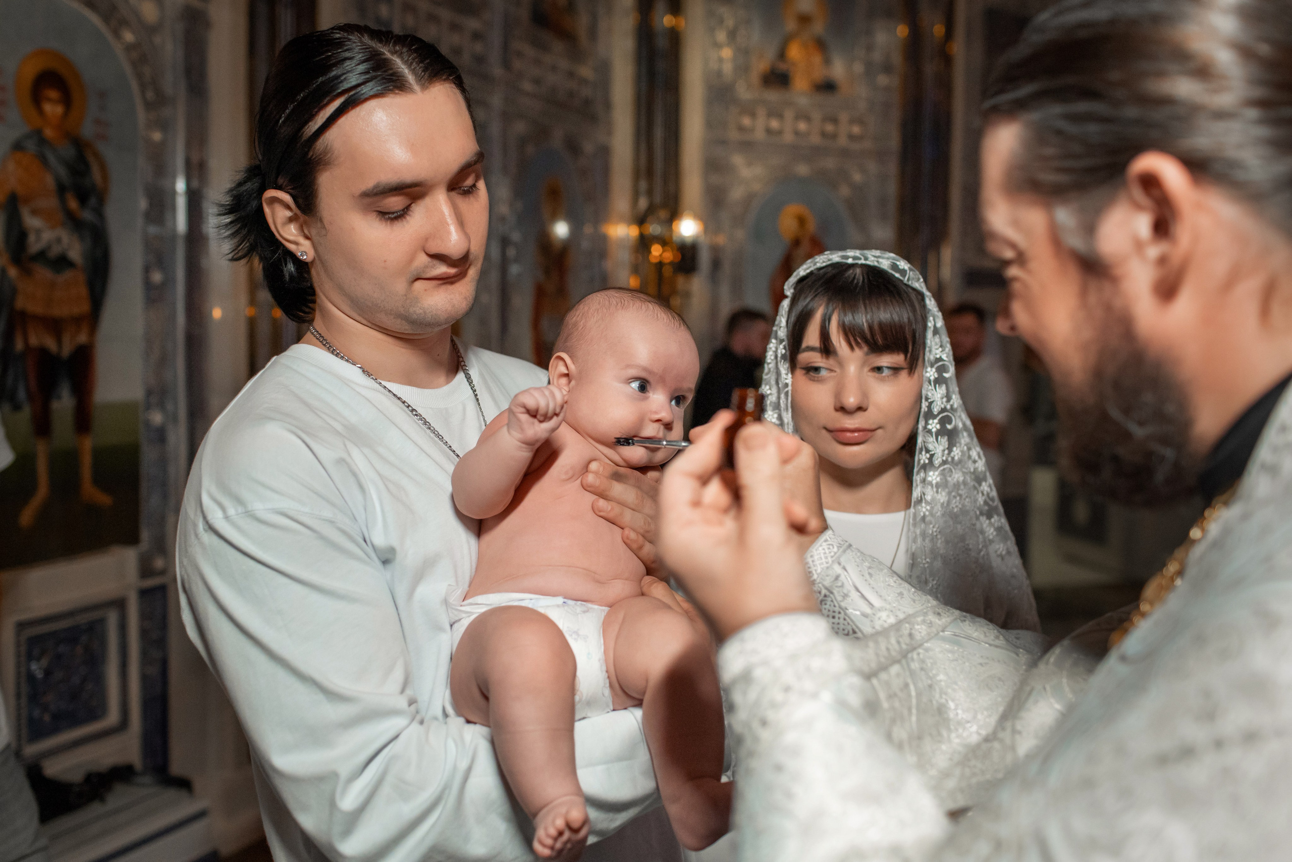 Крещение в Храме Вооруженных Сил России. Профессиональный фотограф в Москве и Мо Мария Шантарёва