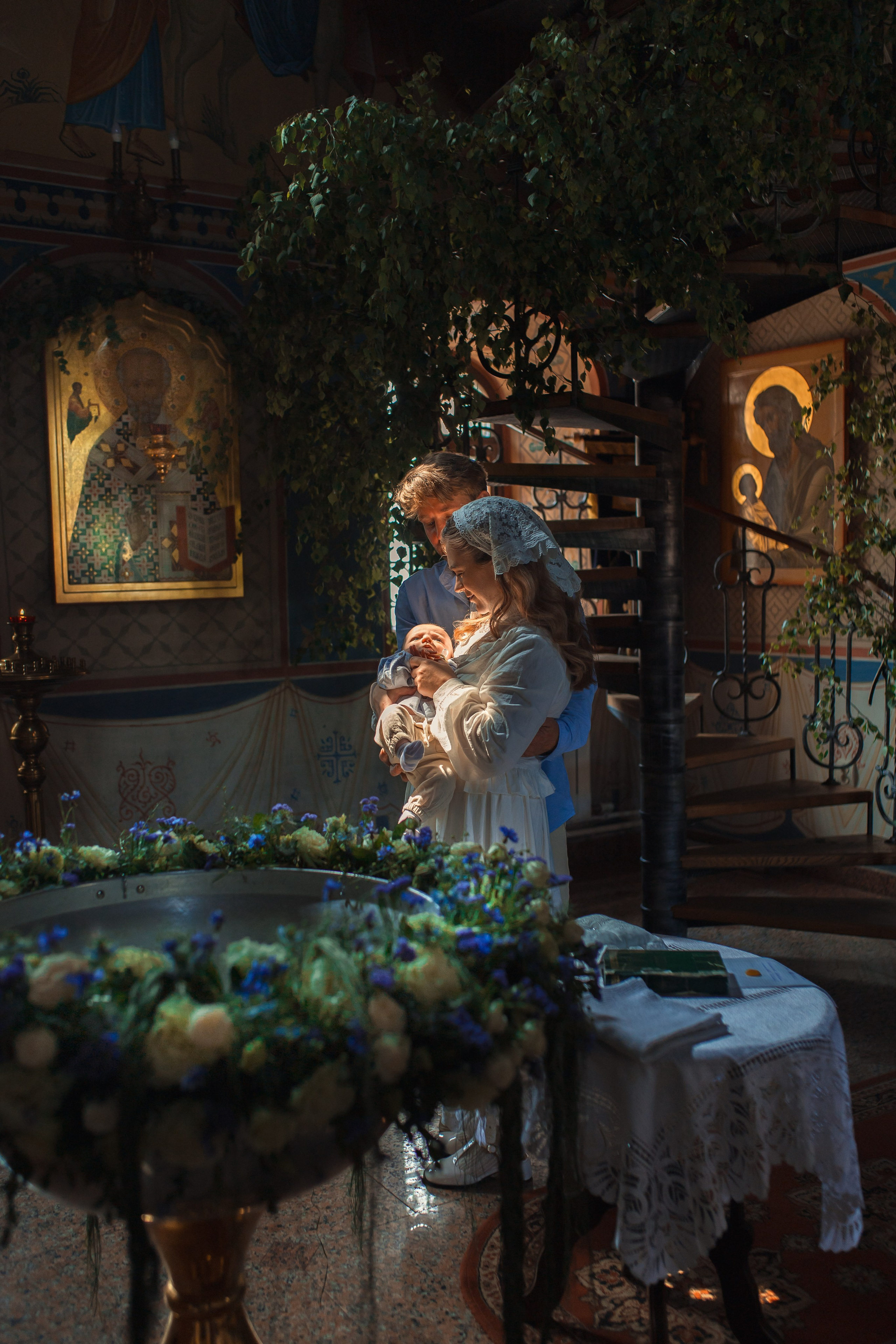 Крещение в Знаменской Церкви г. Переславль Залесский. Профессиональный фотограф в Москве и Мо Мария Шантарёва