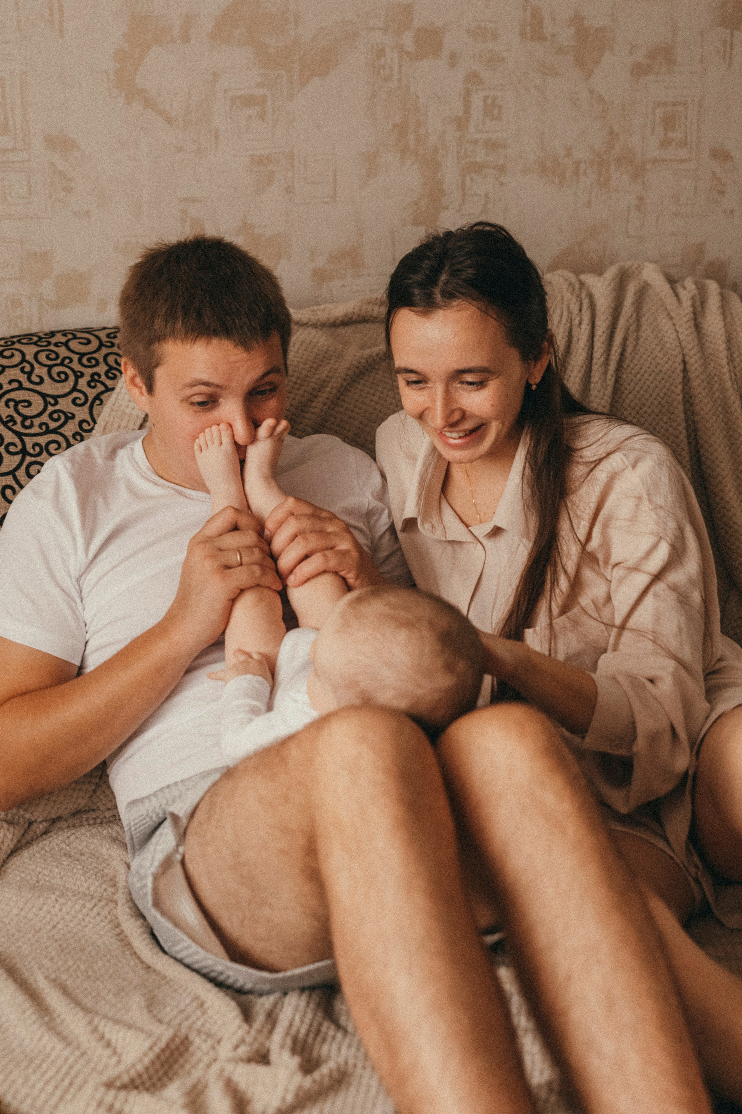 Миша, Алена и Илья. Семейный фотограф • Домашние съемки в Нижнем Новгороде