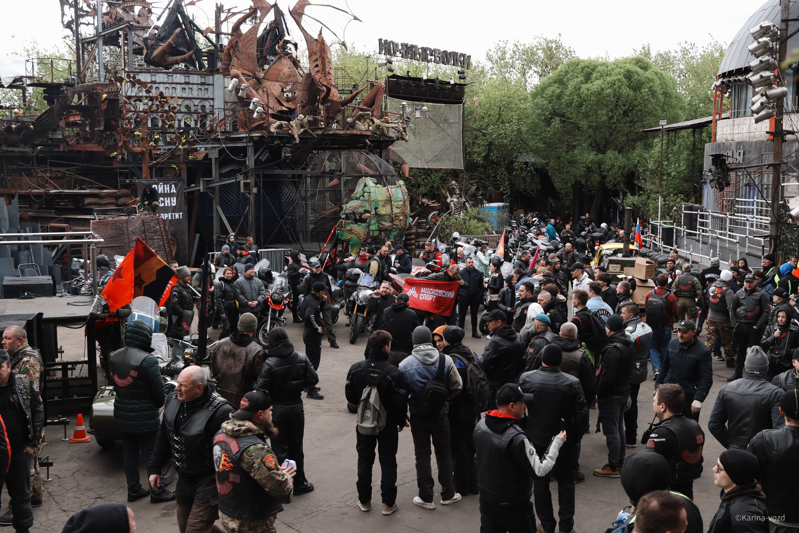 Открытие мотосезона 2025 «Ночные Волки"/ Москва. Репортажный фотограф в Москве и Зеленограде Karina-vozd