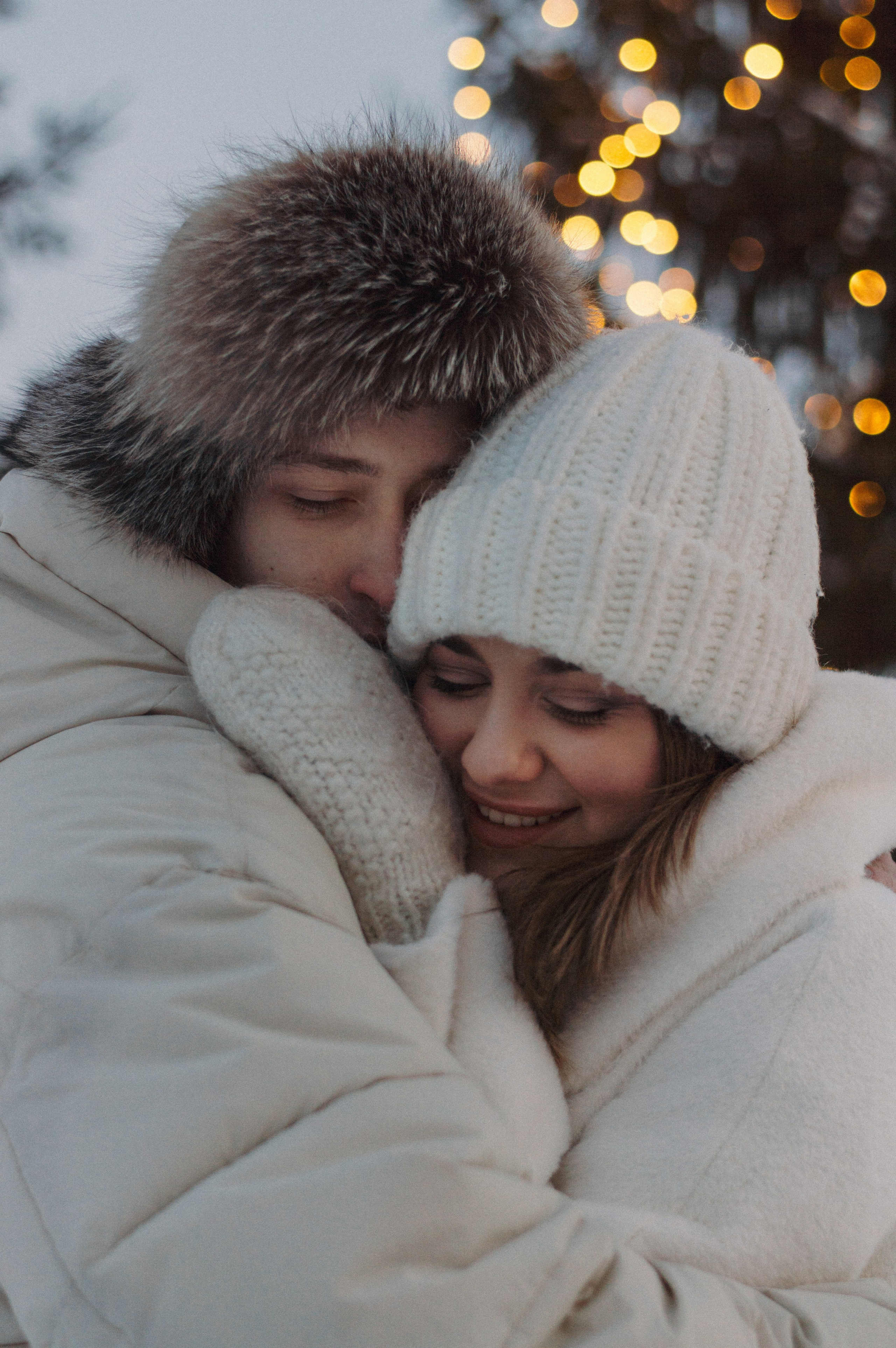 Зимняя лавстори фотосессия на улице. Дарья и Даниил. Портретный и лавстори фотограф в Стерлитамаке Альбина Шарт