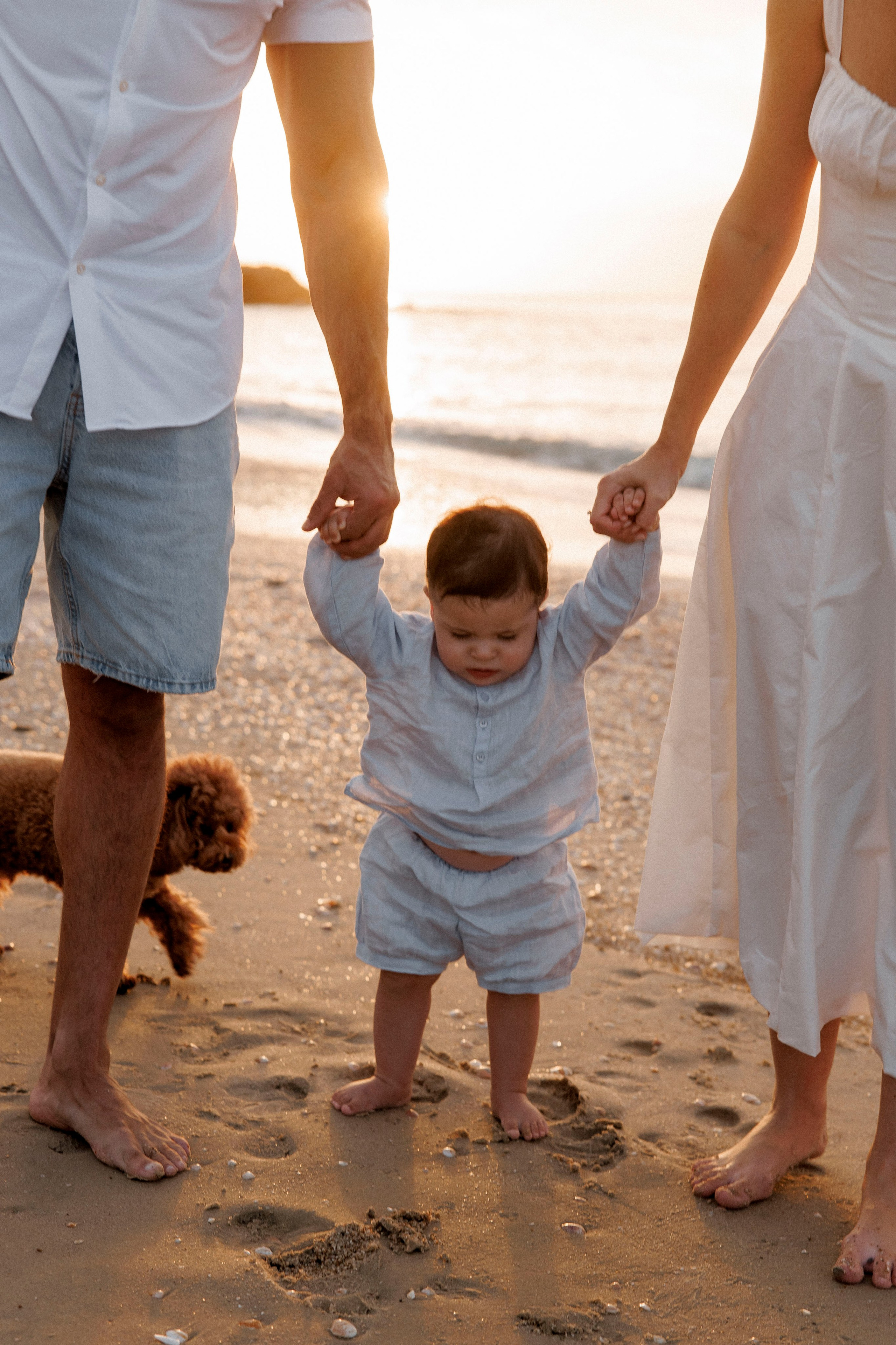 First year family photos near the sea. Главная
