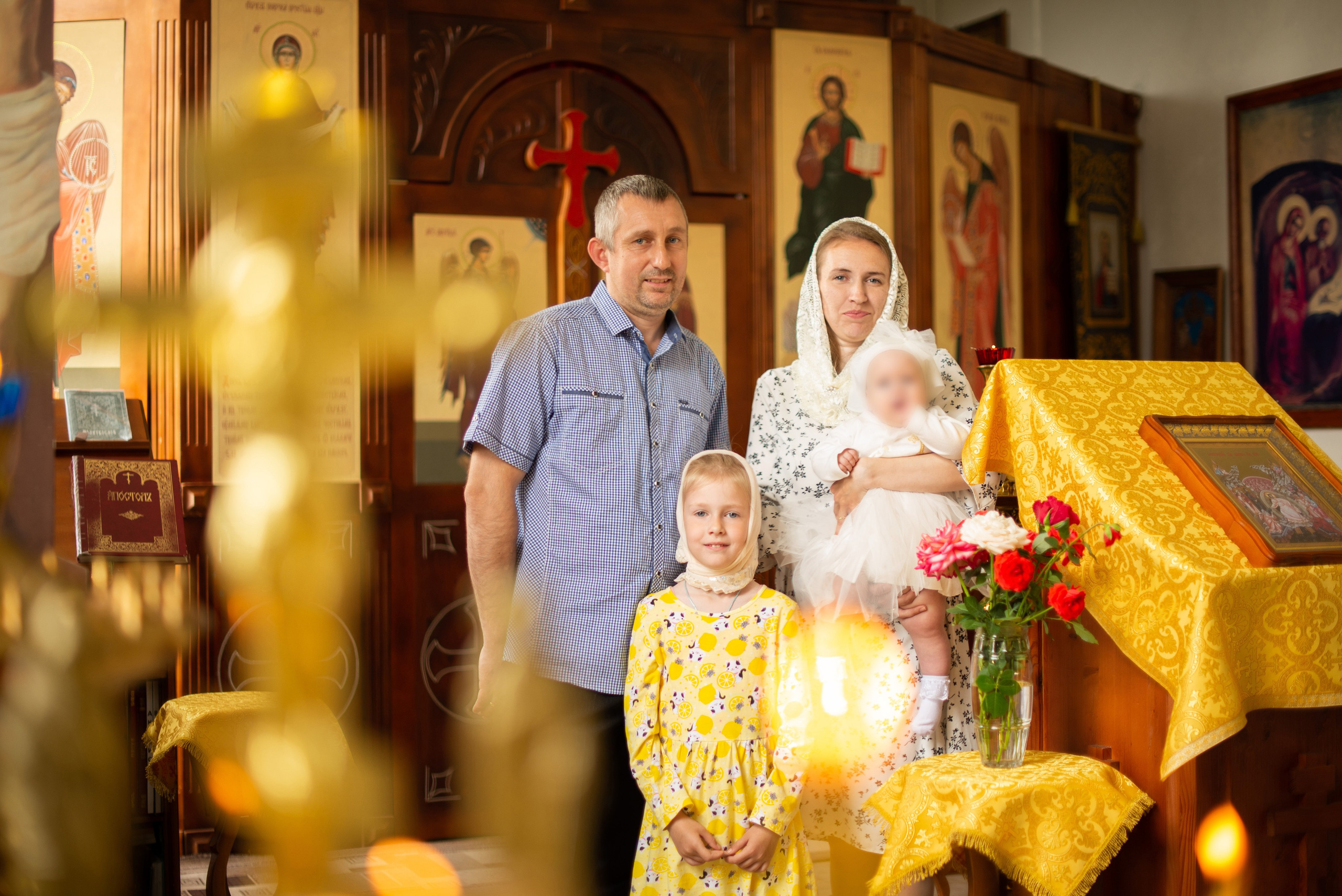 Таинство крещения Катюши. Свадебный, семейный и портретный фотограф в Суворове Анастасия Седыкин