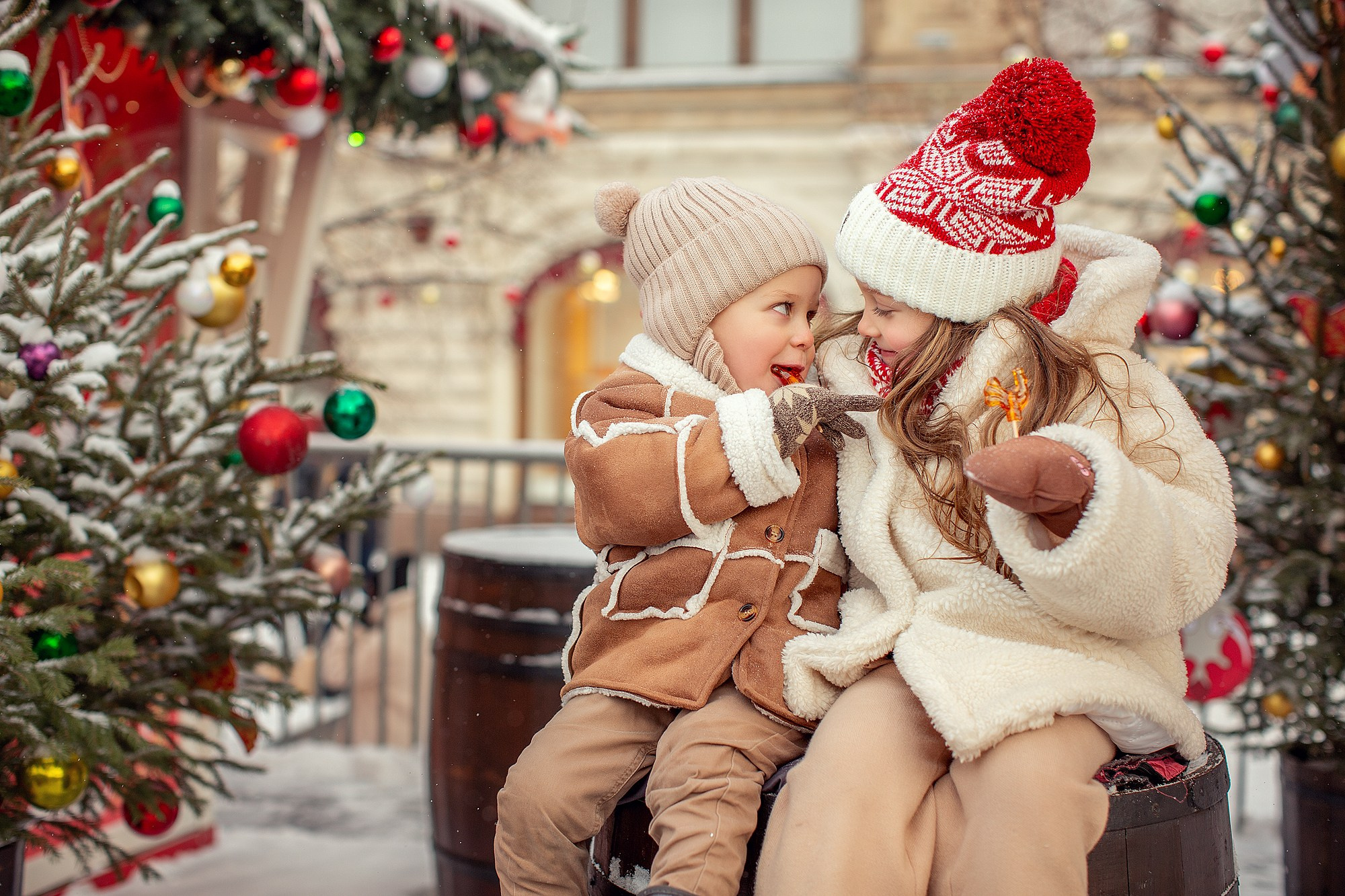 Веселая семейная Фотосессия на новогодней ярмарке. Tatyana Nadezhdina Family photographer