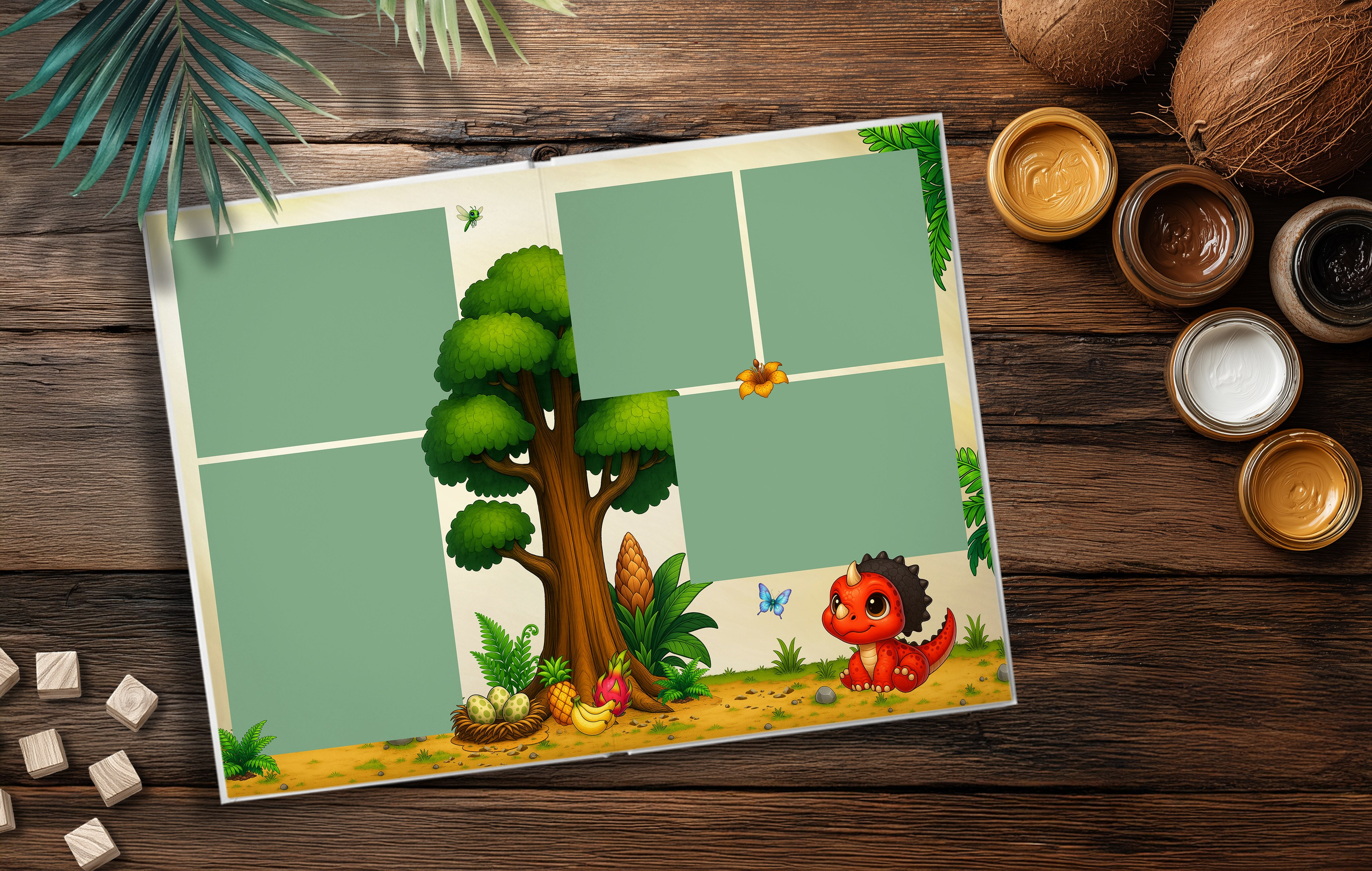 Дизайн «Динозаврики». Шаблоны и дизайны выпускных альбомов и фотокниг