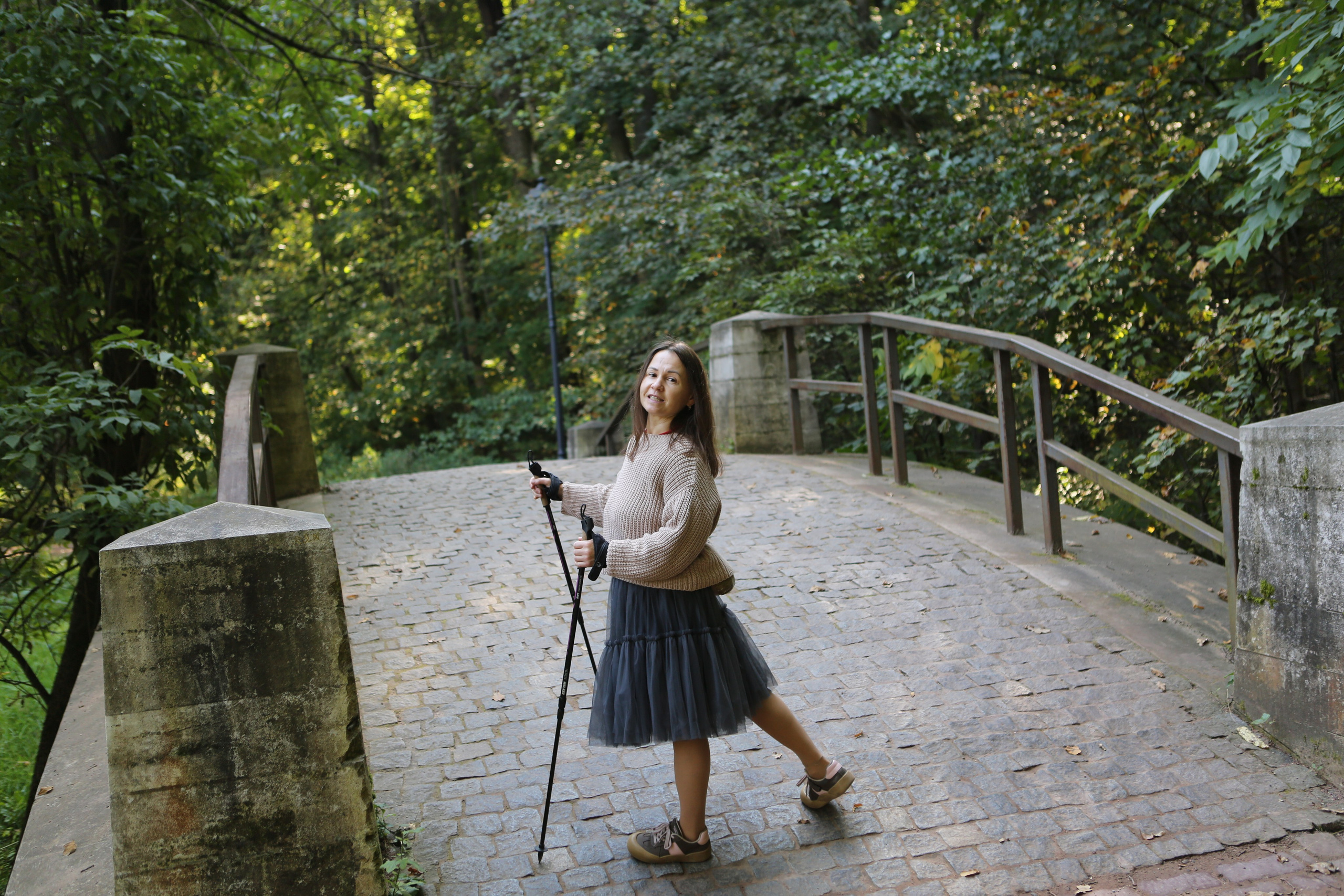 Скандинавская прогулка в Царицынском парке. Фотограф Антонина Гудкова
