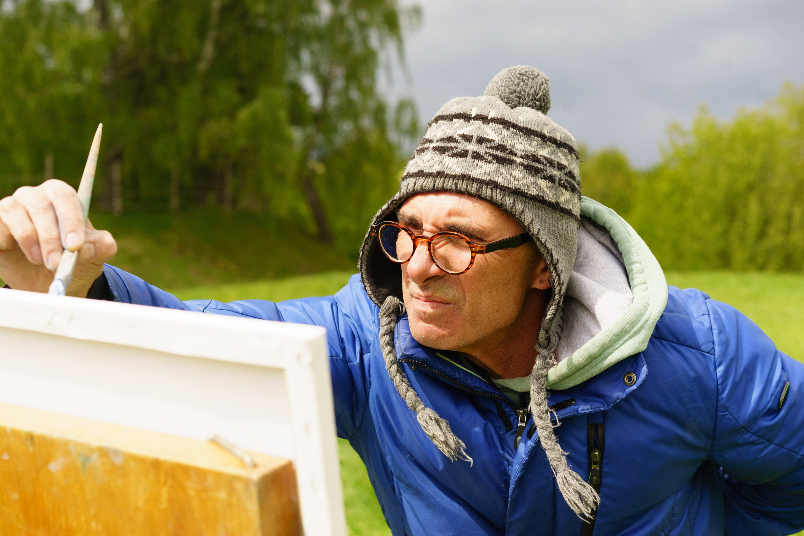 художник Илья Даньшин на пленере