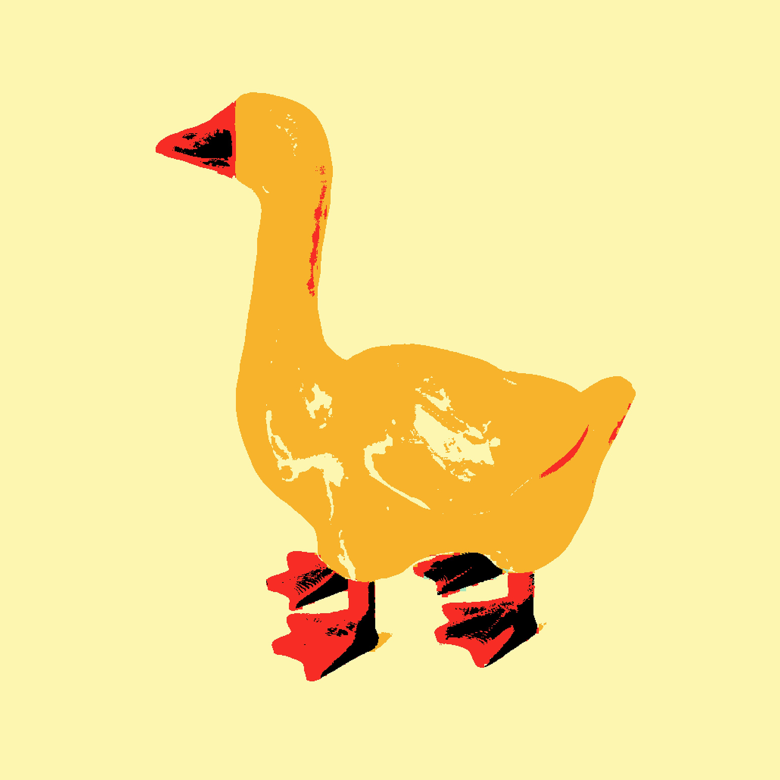 Ганс жёлтый. Визуальный арт пиксельный художник Василь Пиксель