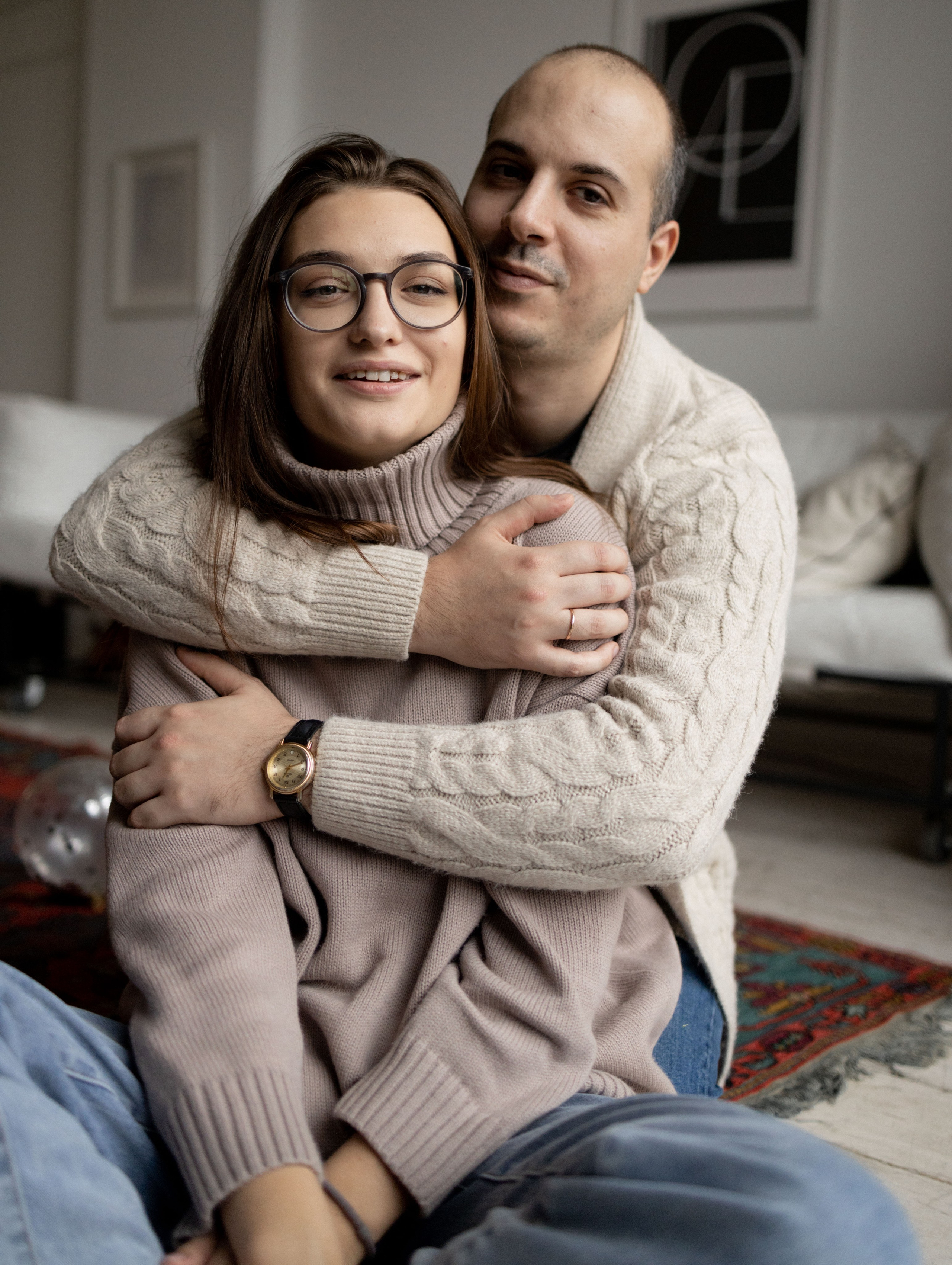 Новый год Давид, Лена, Леван. Фотограф Дарья Соколовская