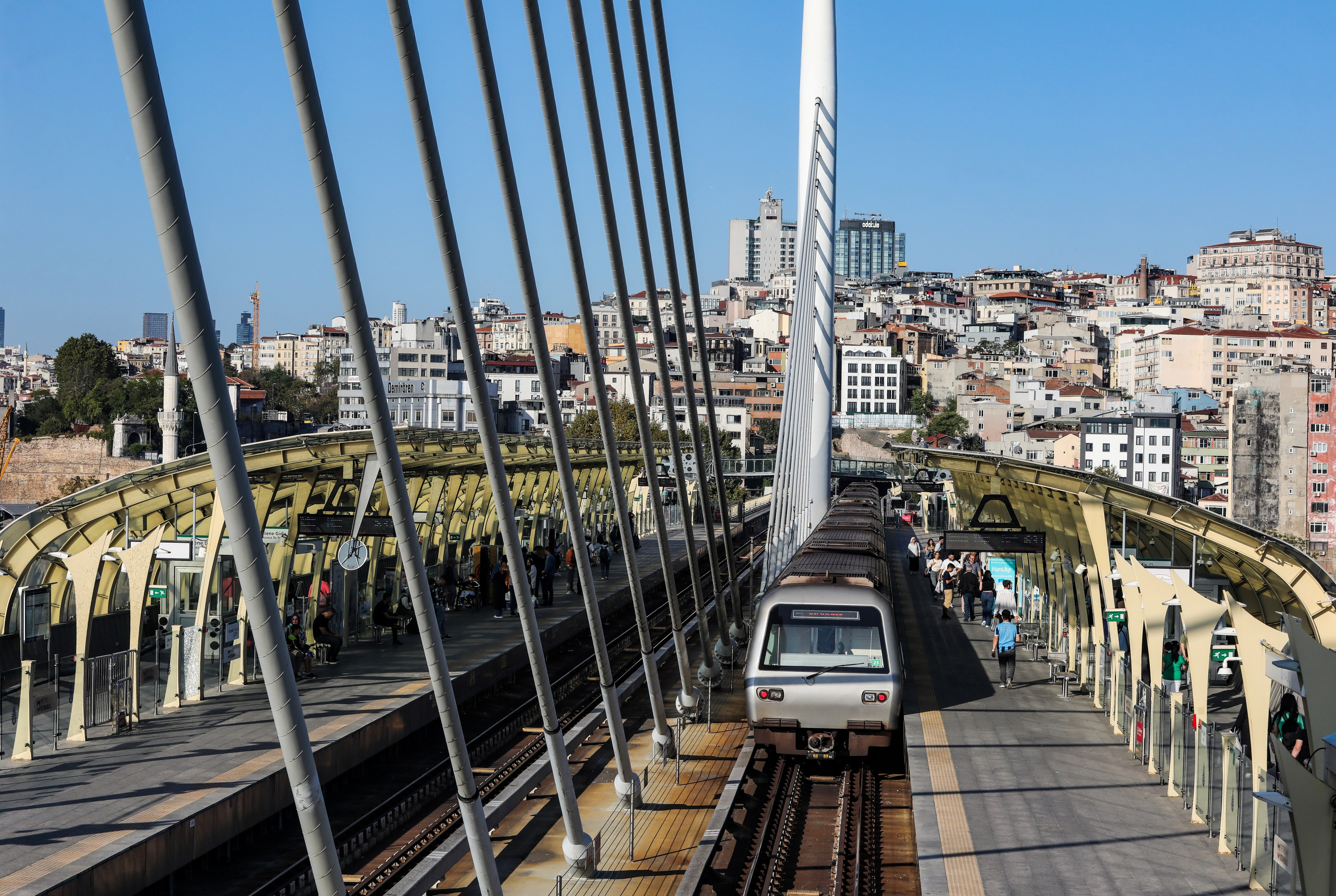 The Haliç Bridge, or the Golden Horn Metro Bridge, is a road bridge across the Golden Horn in Istanbul, Turkey