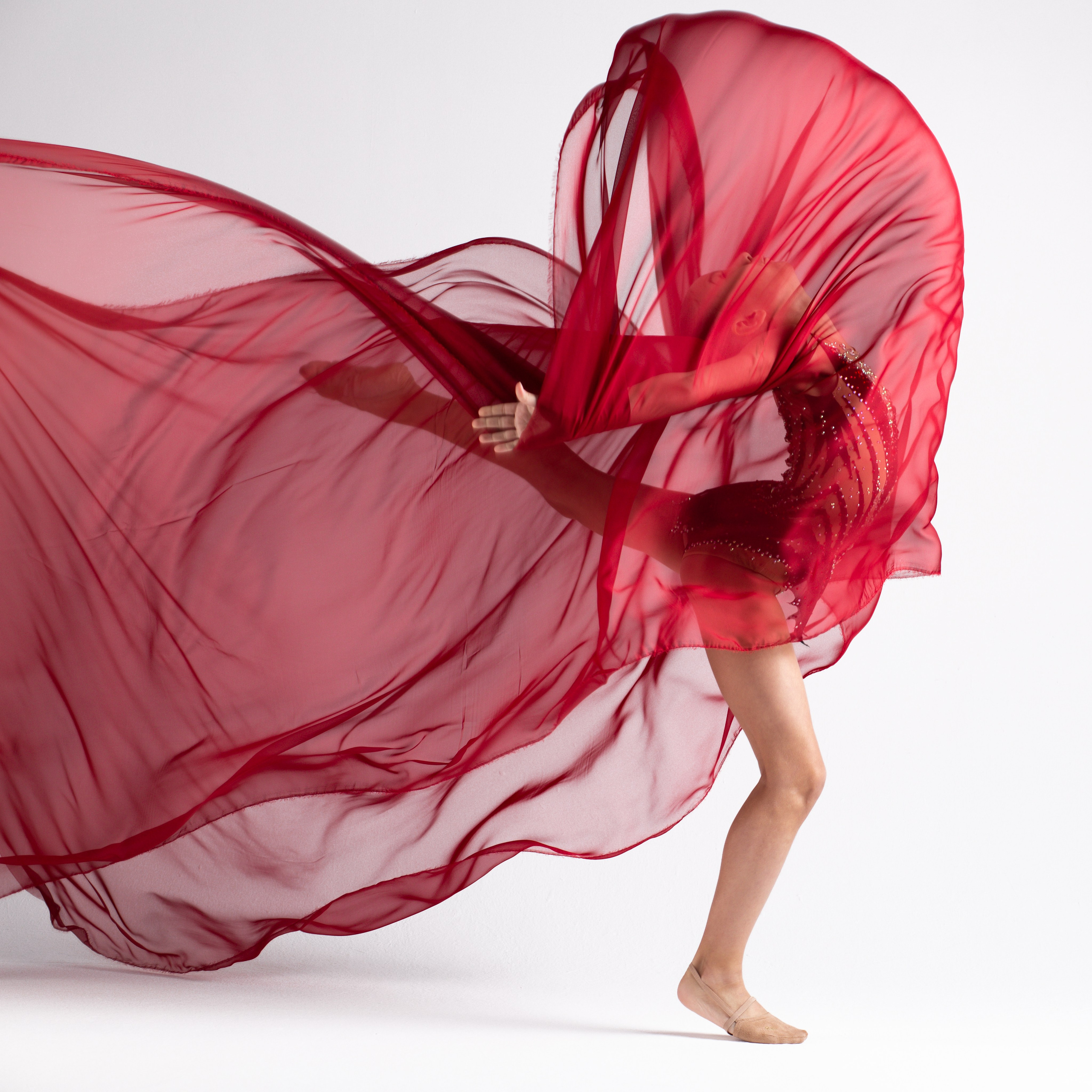 Фотосессия с тканью.