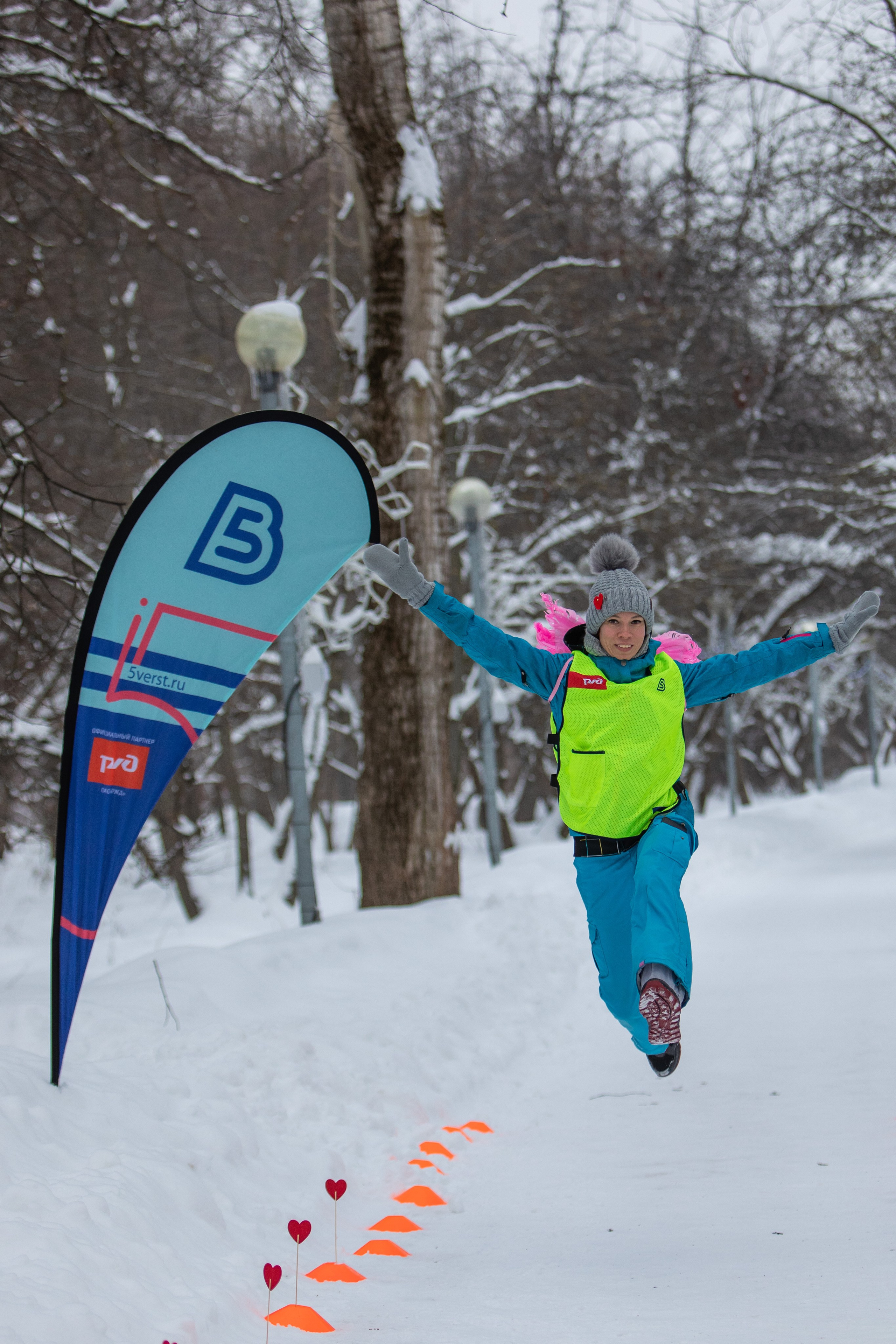 5 вёрст в Тушино, День влюбленных, 91 забег, 17 февраля 2024 г. Фотограф Сергей Ловкий