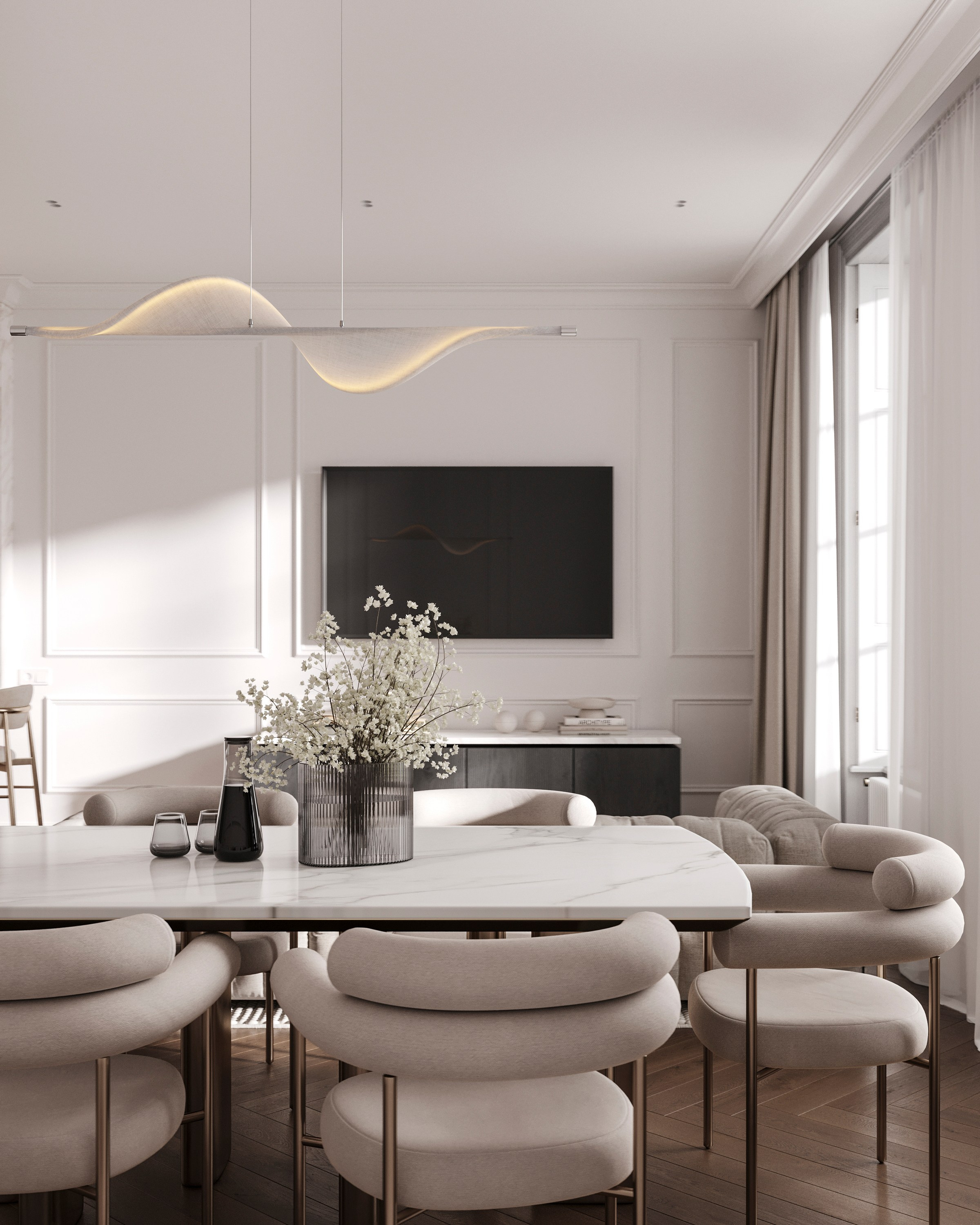 MODERN ELEGANCE | CONCEPTUAL PROJECT. Interior Visualization by Valerie Stetyukevich