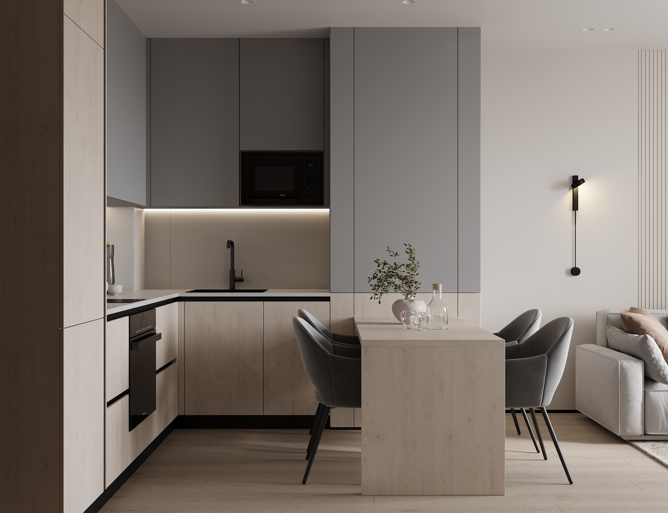 ЖК Еловый 54.7 кв.м. Дизайнер интерьера и 3D визуализатор Ванчугова Ольга