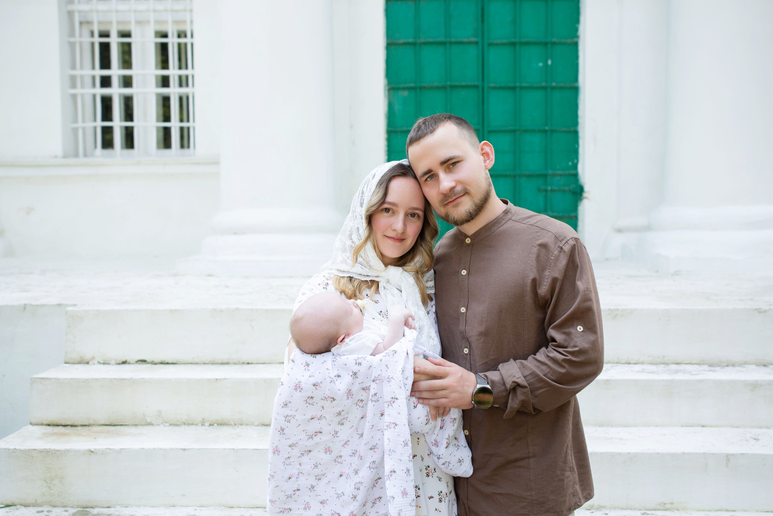 Крещение Амелии. Храм Рождества Христова в с. Михалево. Семейный и детский фотограф Анна Петракова