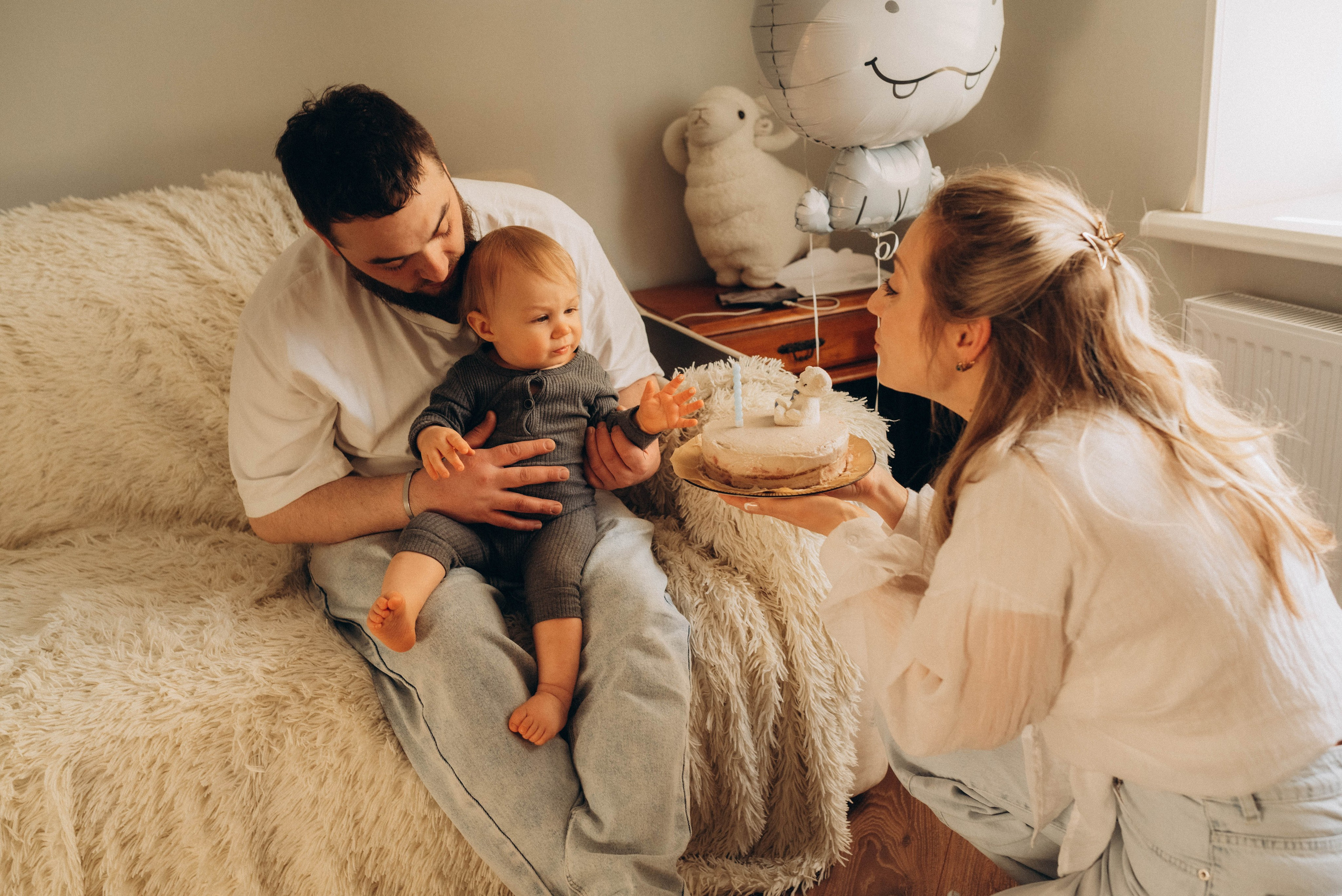 Домашняя фотосессия ко дню рождения малыша. Семейный фотограф в Железнодорожном Масаева Елена