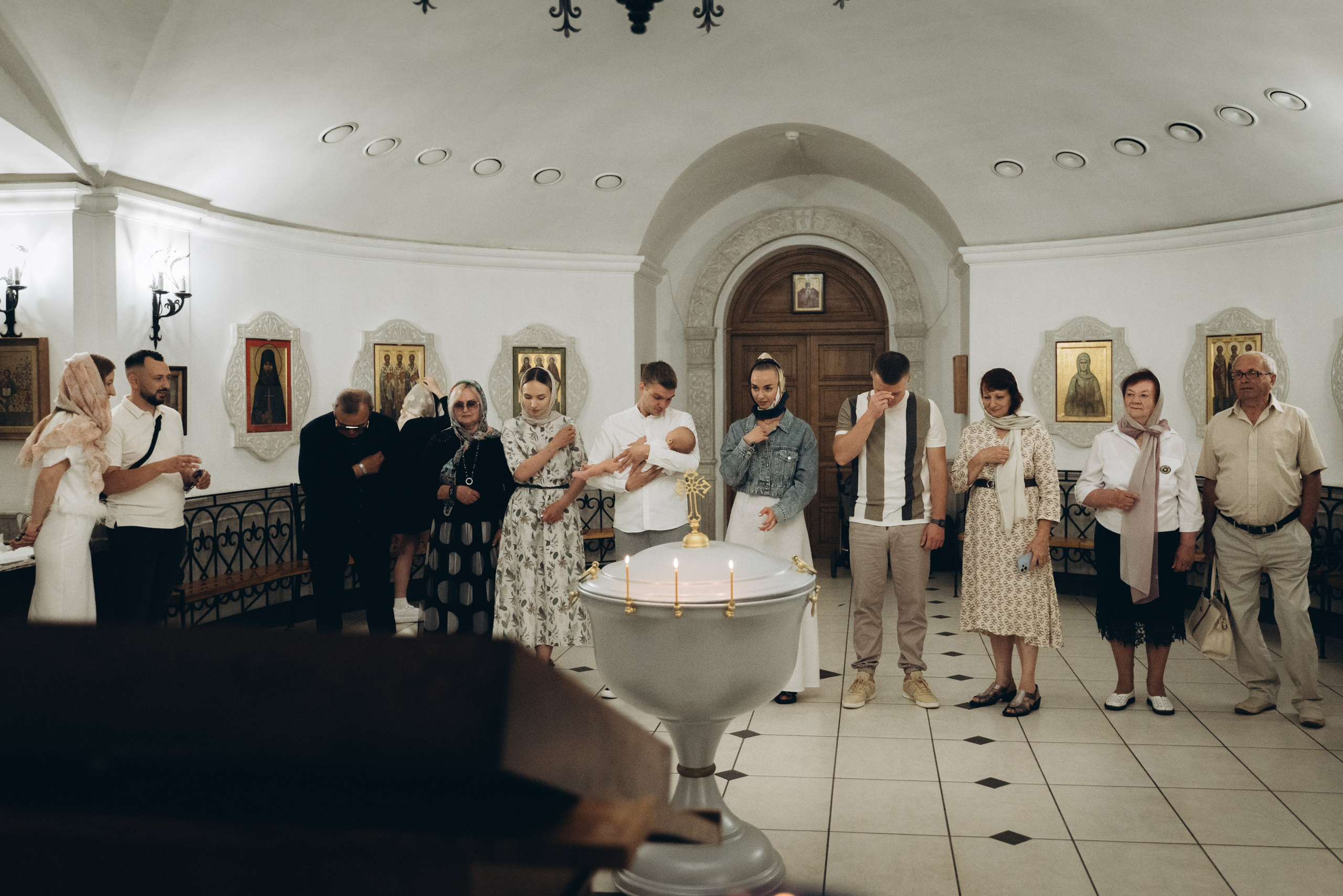 Крещение Максима (Криптовый храм в честь собора Новомучеников). Семейный фотограф в Минске Дарья Дреко