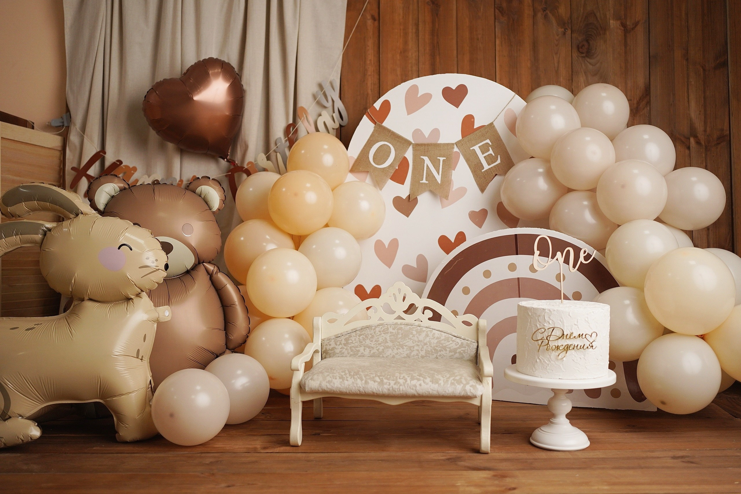 Шары к тарифу «годик эксклюзив». Фотограф новорожденных в г. Павлово Беспалова Екатерина