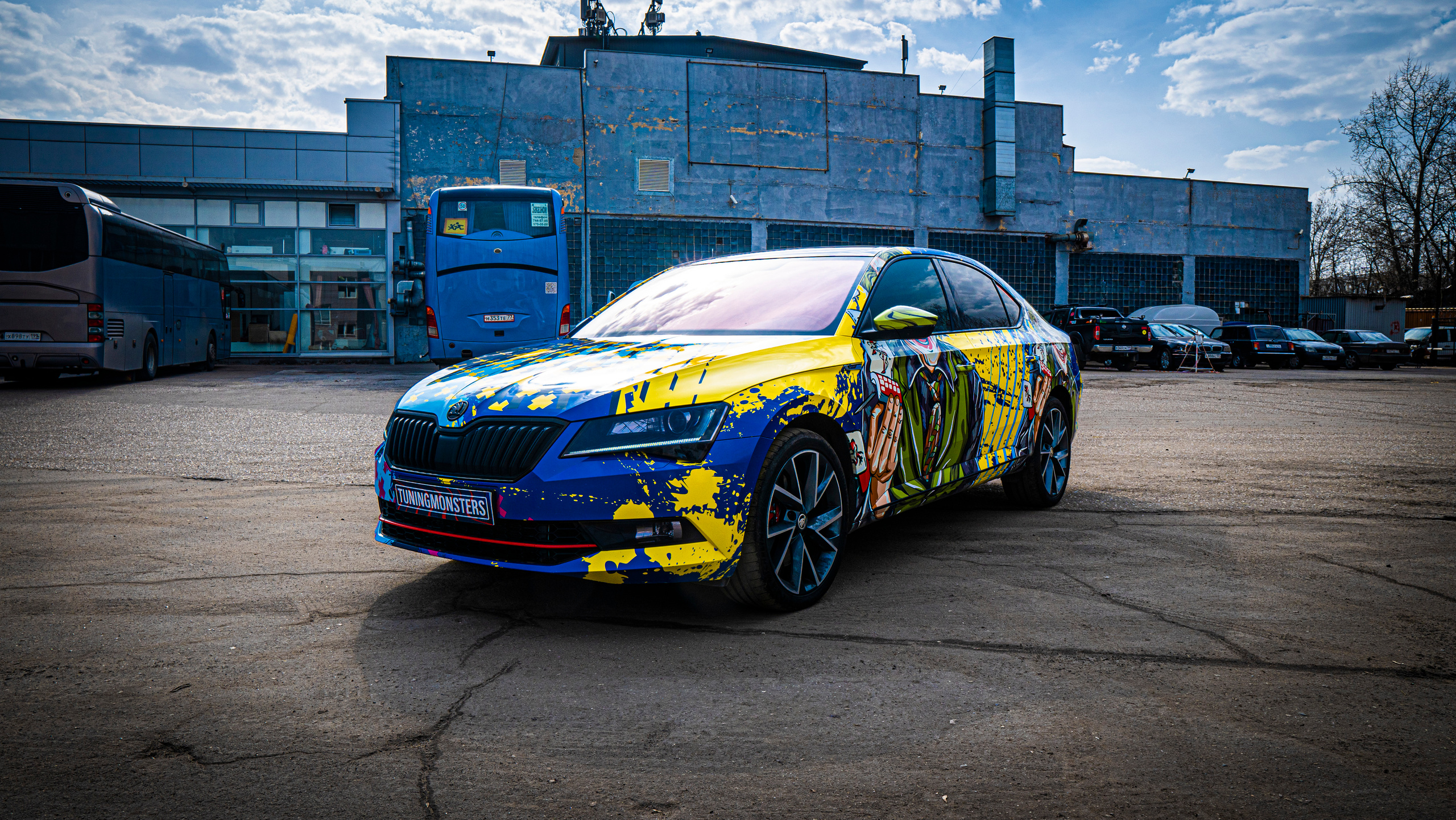 Винилография на Skoda Superb. Студия дизайна и оклейки авто Barmaley Design