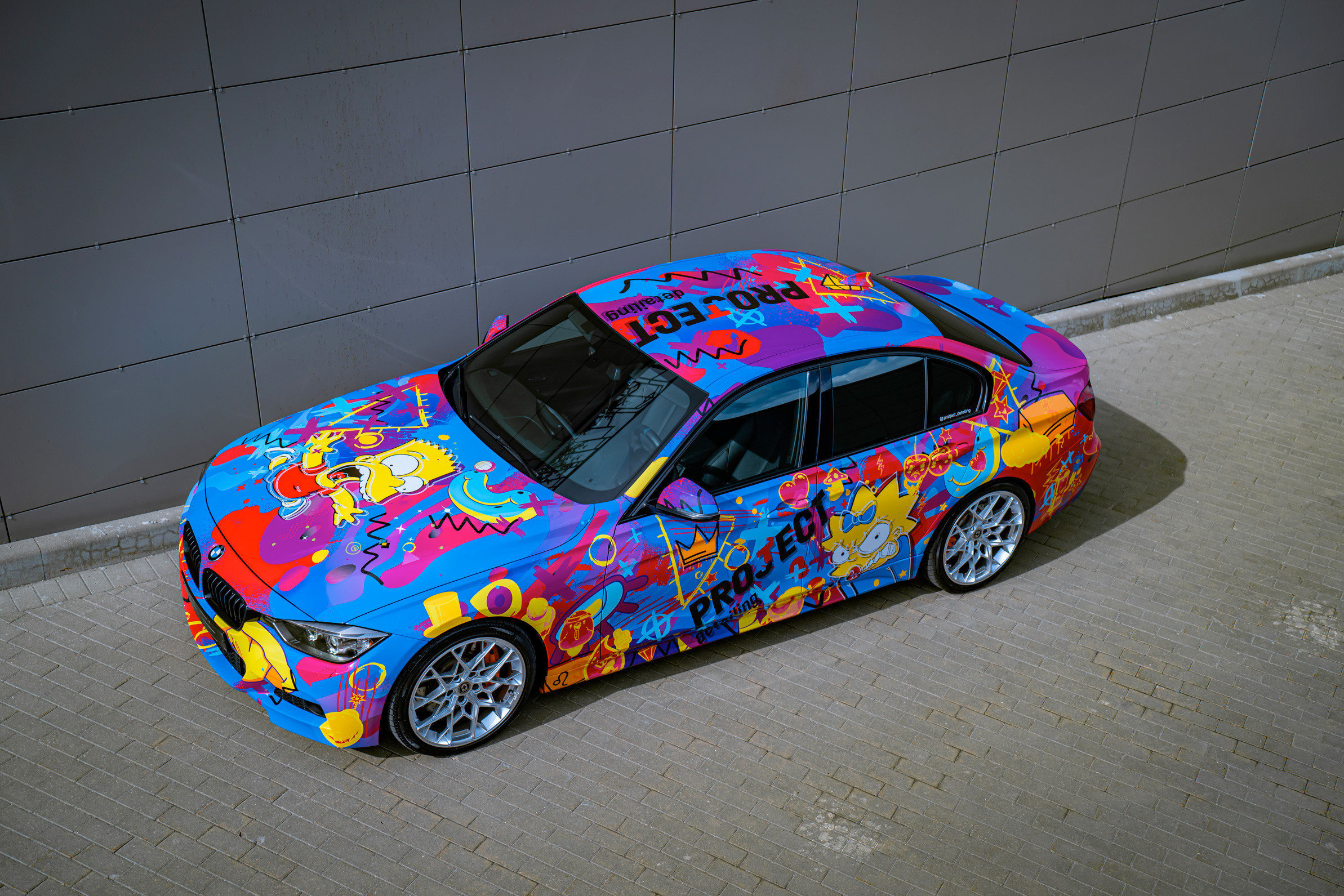 Винилография на BMW 3 F30. Студия дизайна и оклейки авто Barmaley Design