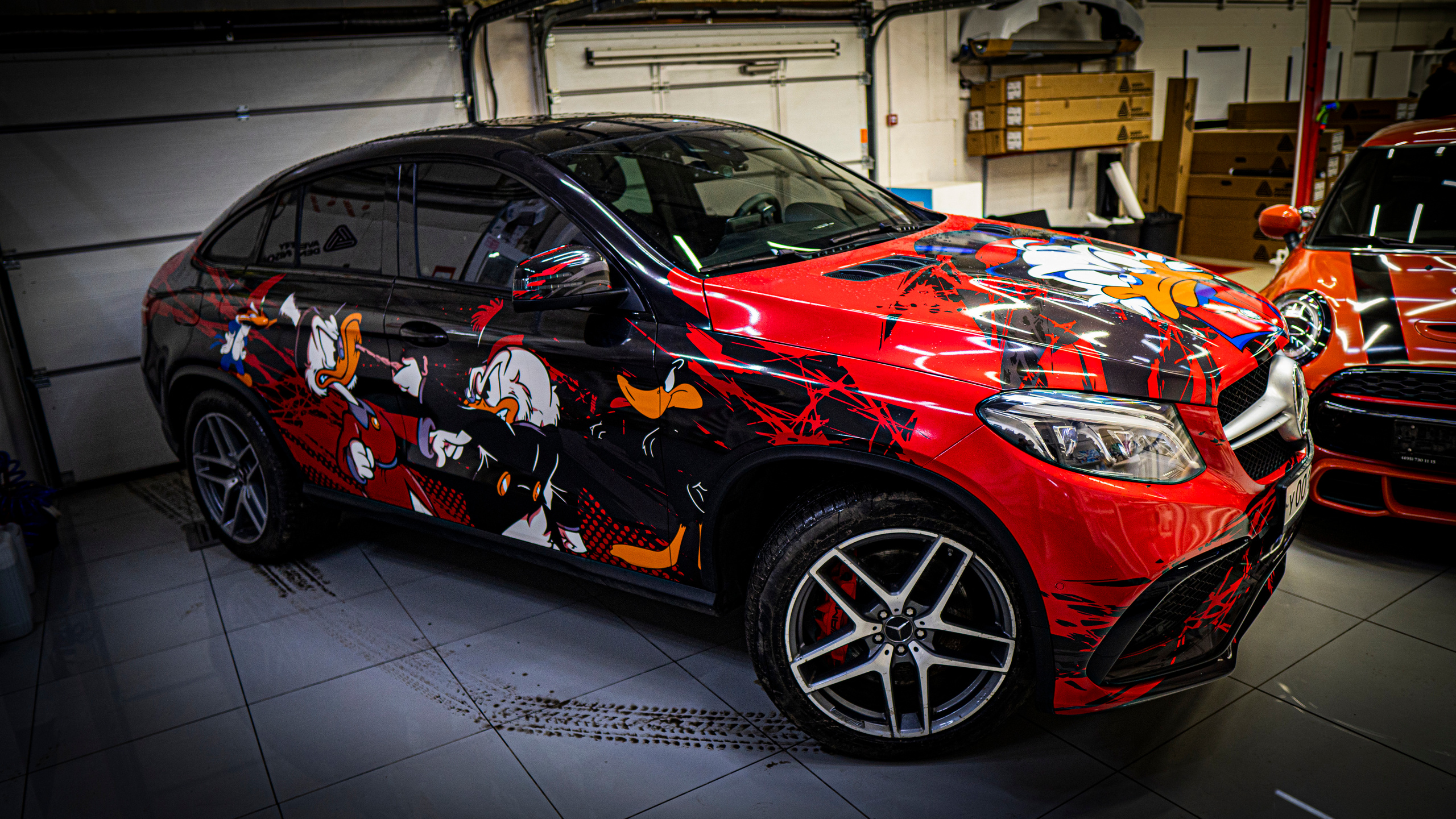 Винилография на Mercedes Benz GLE Coupe. Студия дизайна и оклейки авто Barmaley Design