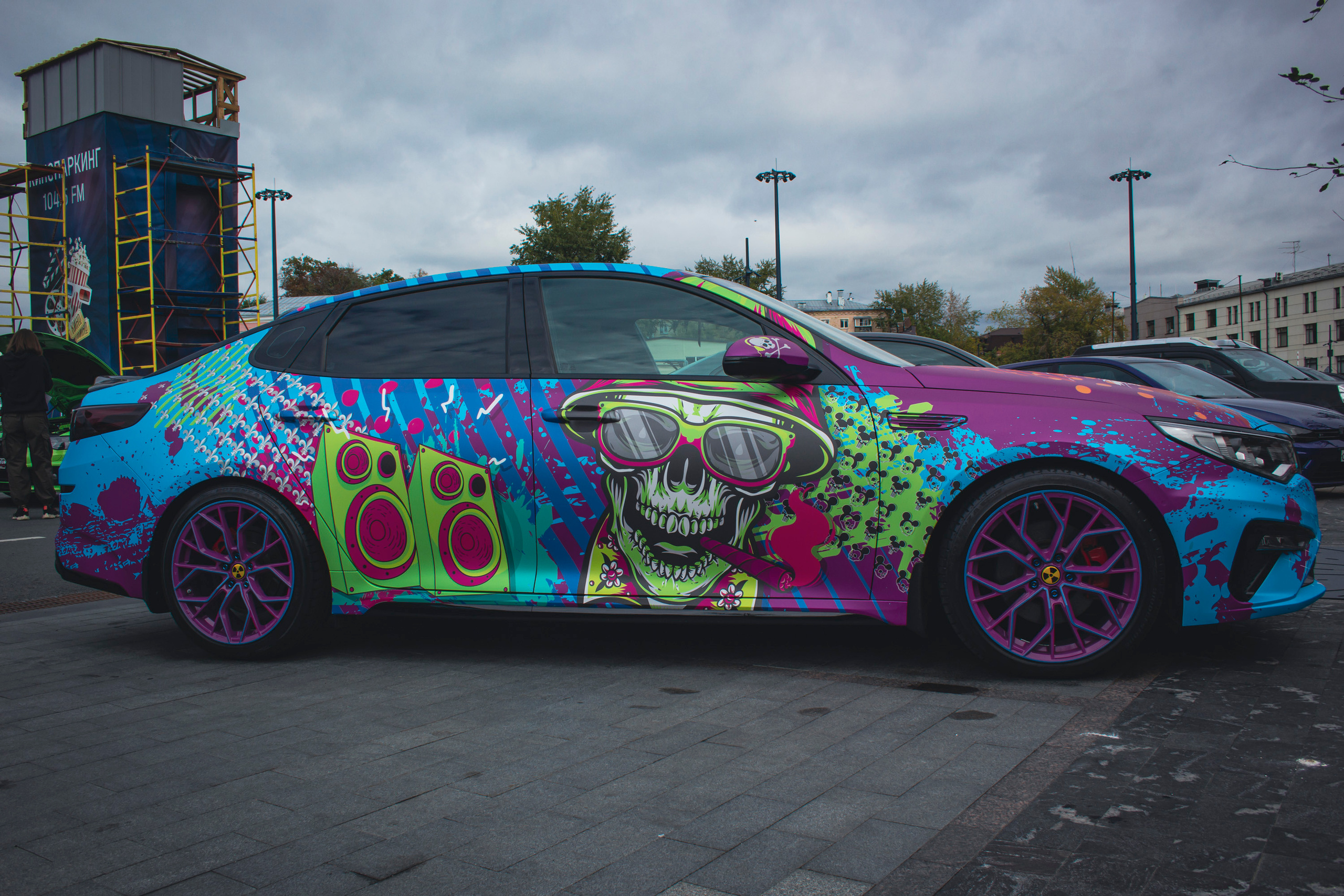 Винилография на KIA Optima. Студия дизайна и оклейки авто Barmaley Design