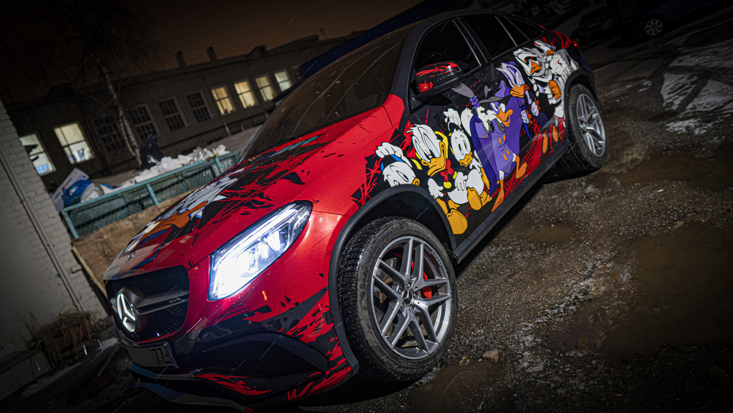 Винилография на Mercedes Benz GLE Coupe. Студия дизайна и оклейки авто Barmaley Design