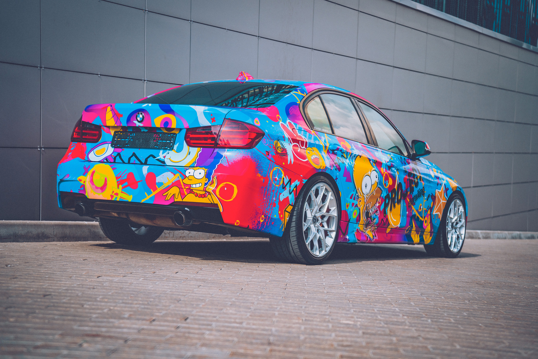 Винилография на BMW 3 F30. Студия дизайна и оклейки авто Barmaley Design