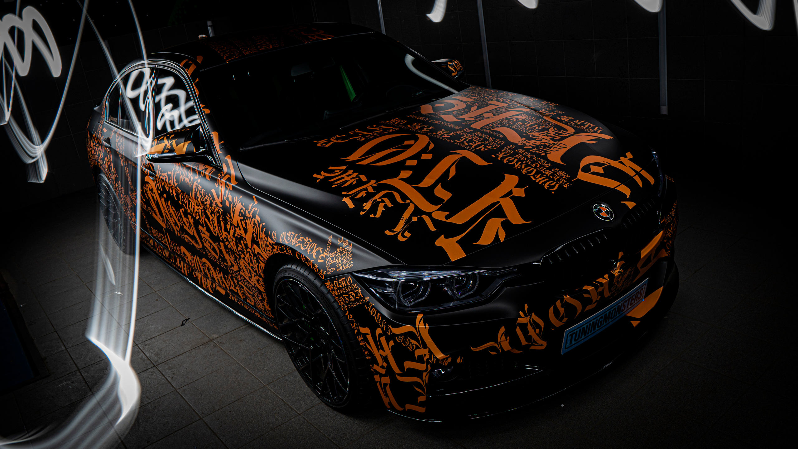 Винилография на BMW 3 F30. Студия дизайна и оклейки авто Barmaley Design