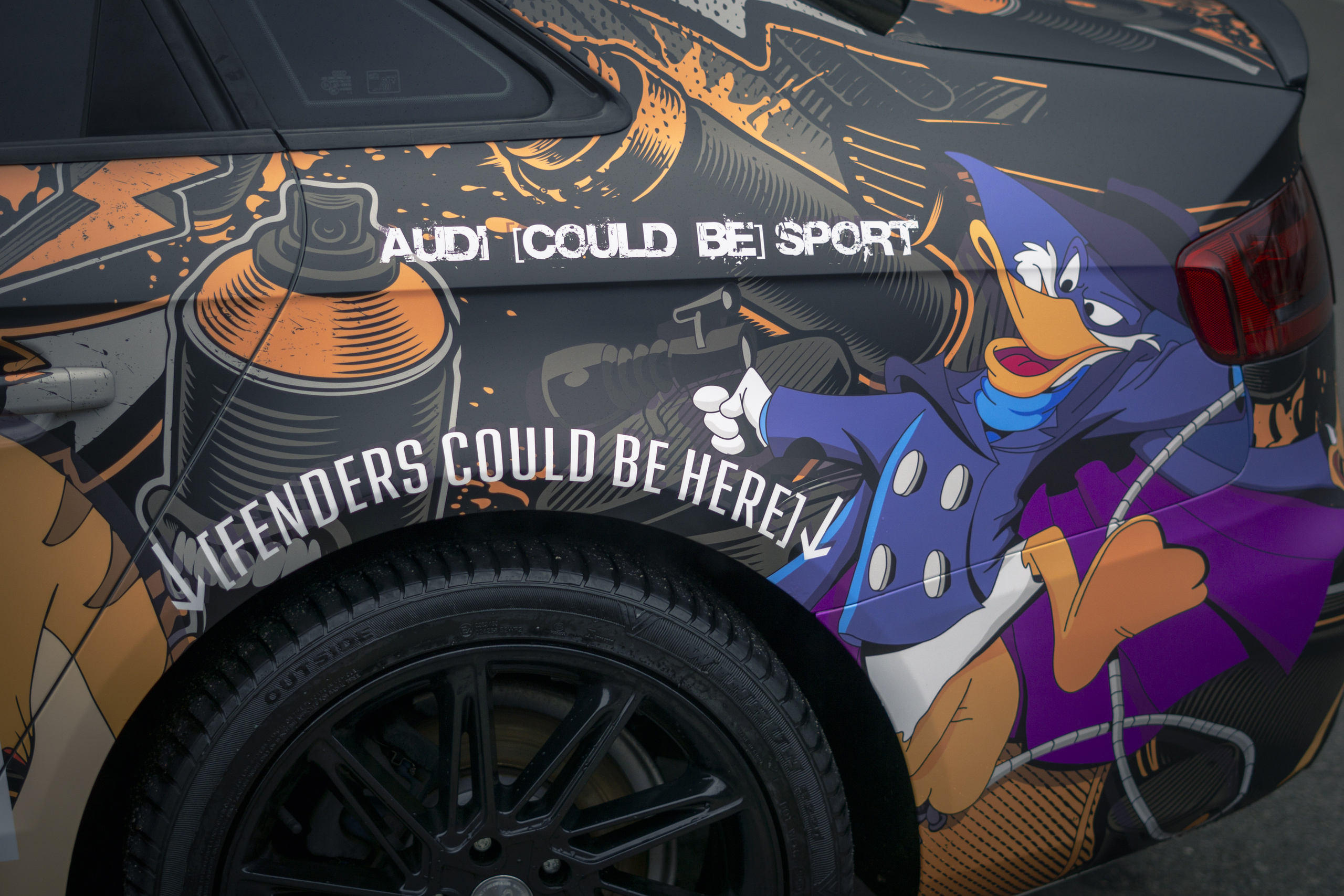 Винилография на Audi A4. Студия дизайна и оклейки авто Barmaley Design