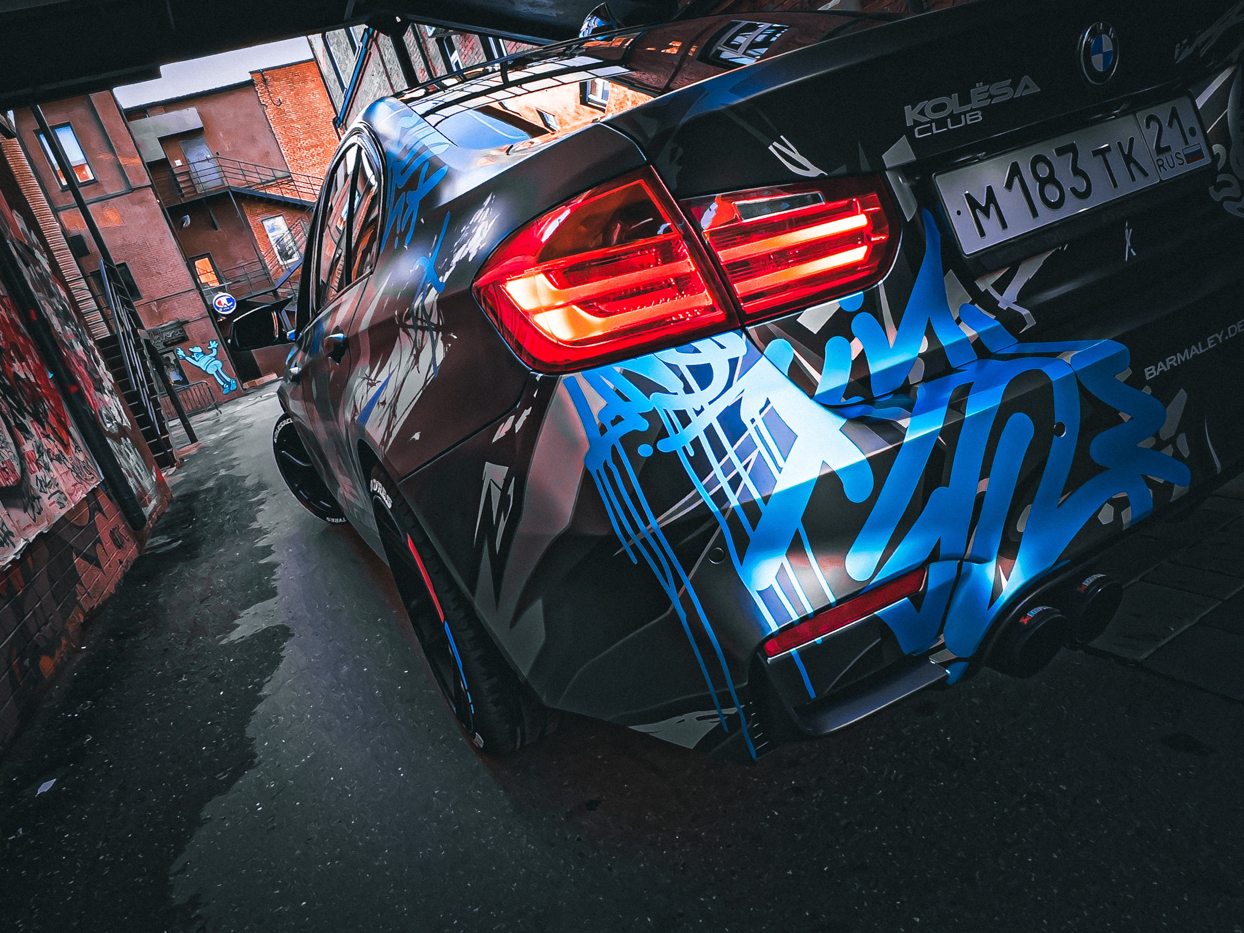 Винилография на BMW 3 F30 Kolesa Klub. Студия дизайна и оклейки авто Barmaley Design