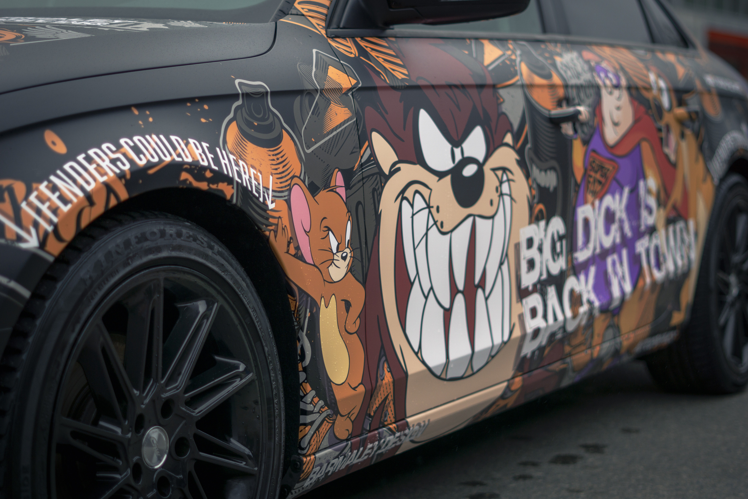 Винилография на Audi A4. Студия дизайна и оклейки авто Barmaley Design