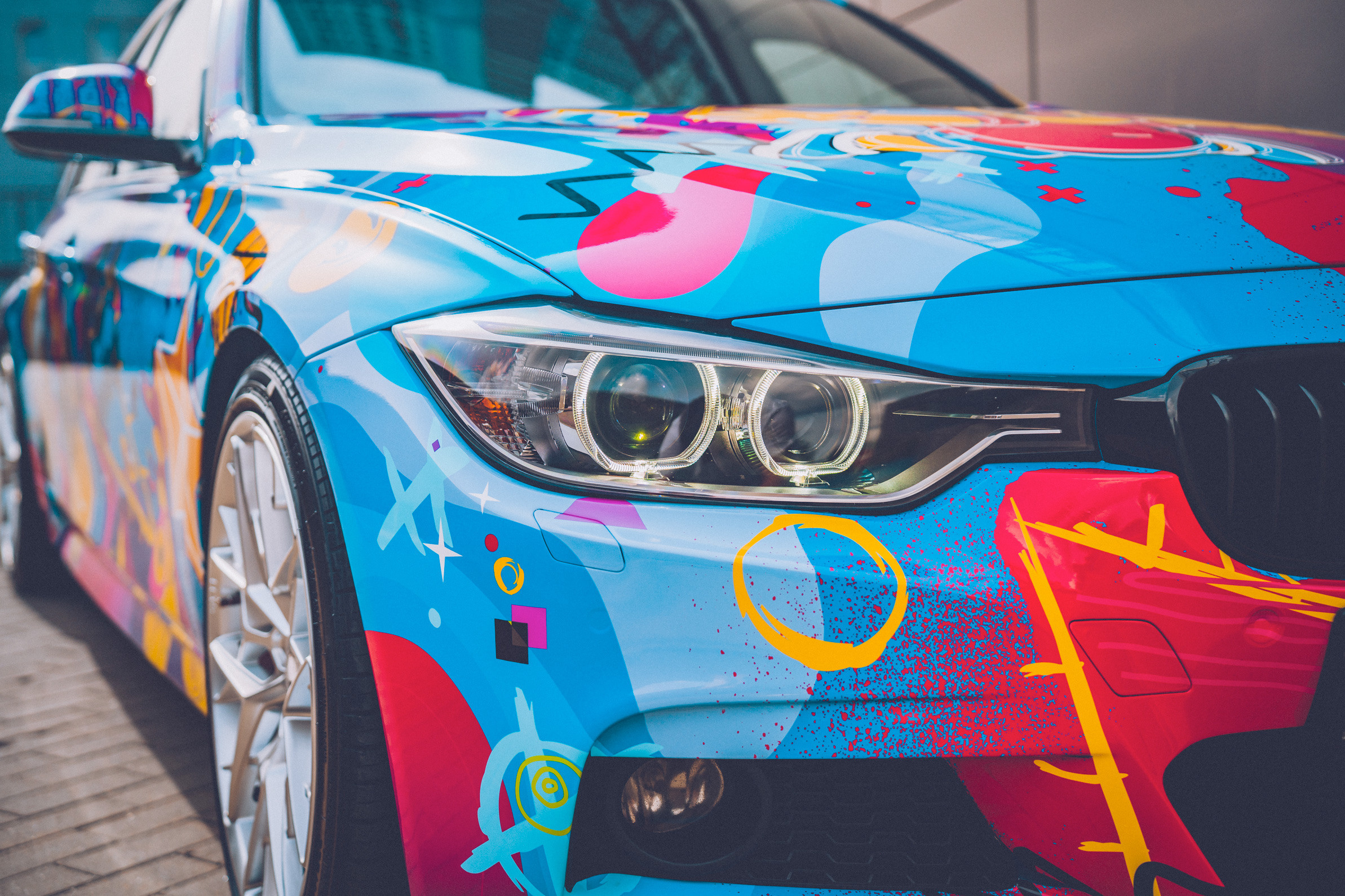 Винилография на BMW 3 F30. Студия дизайна и оклейки авто Barmaley Design