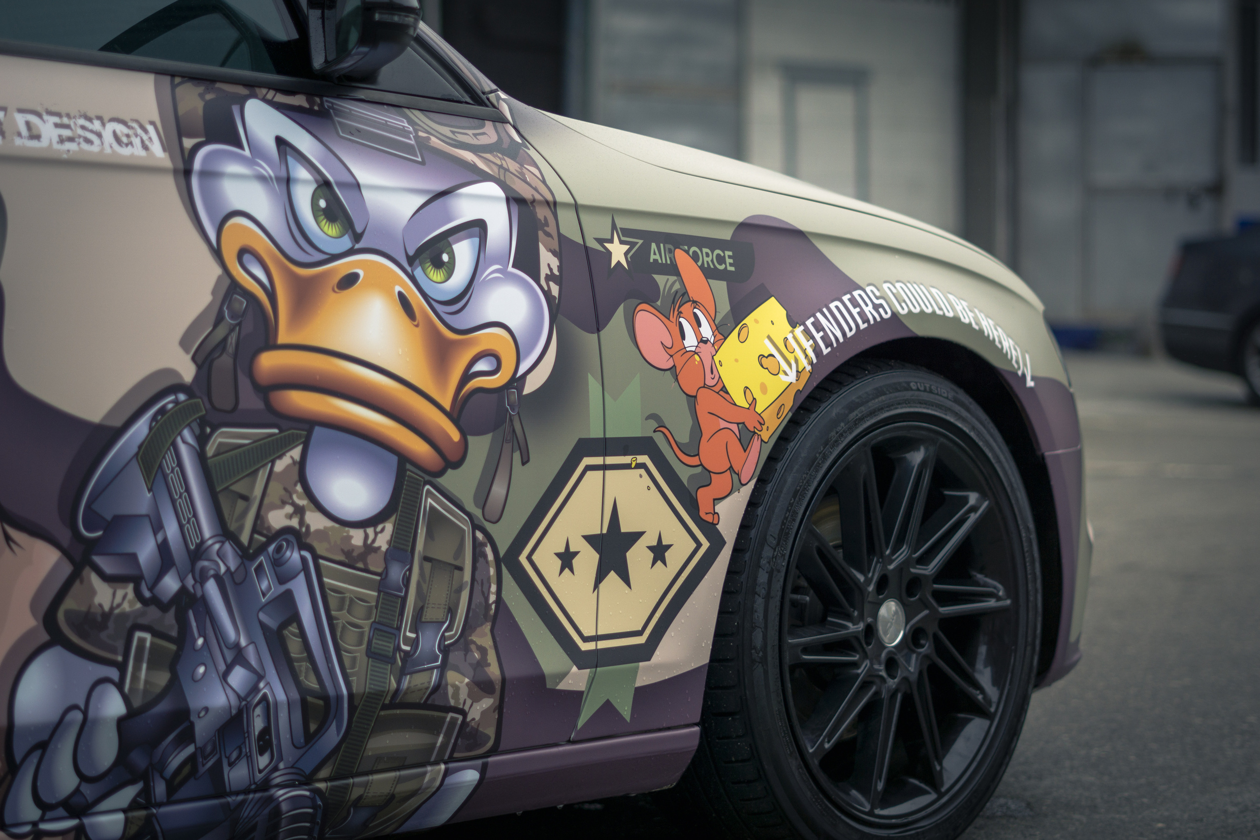 Винилография на Audi A4. Студия дизайна и оклейки авто Barmaley Design