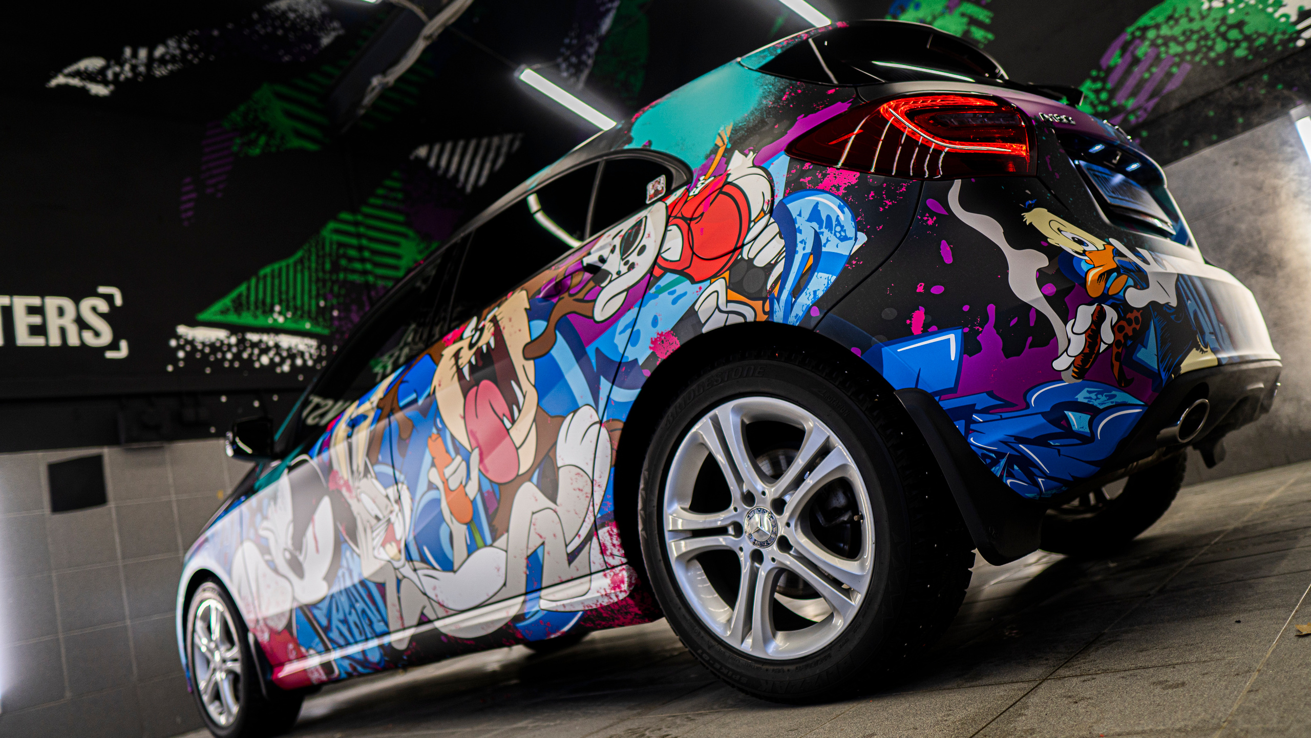 Винилография на Mercedes Benz A. Студия дизайна и оклейки авто Barmaley Design