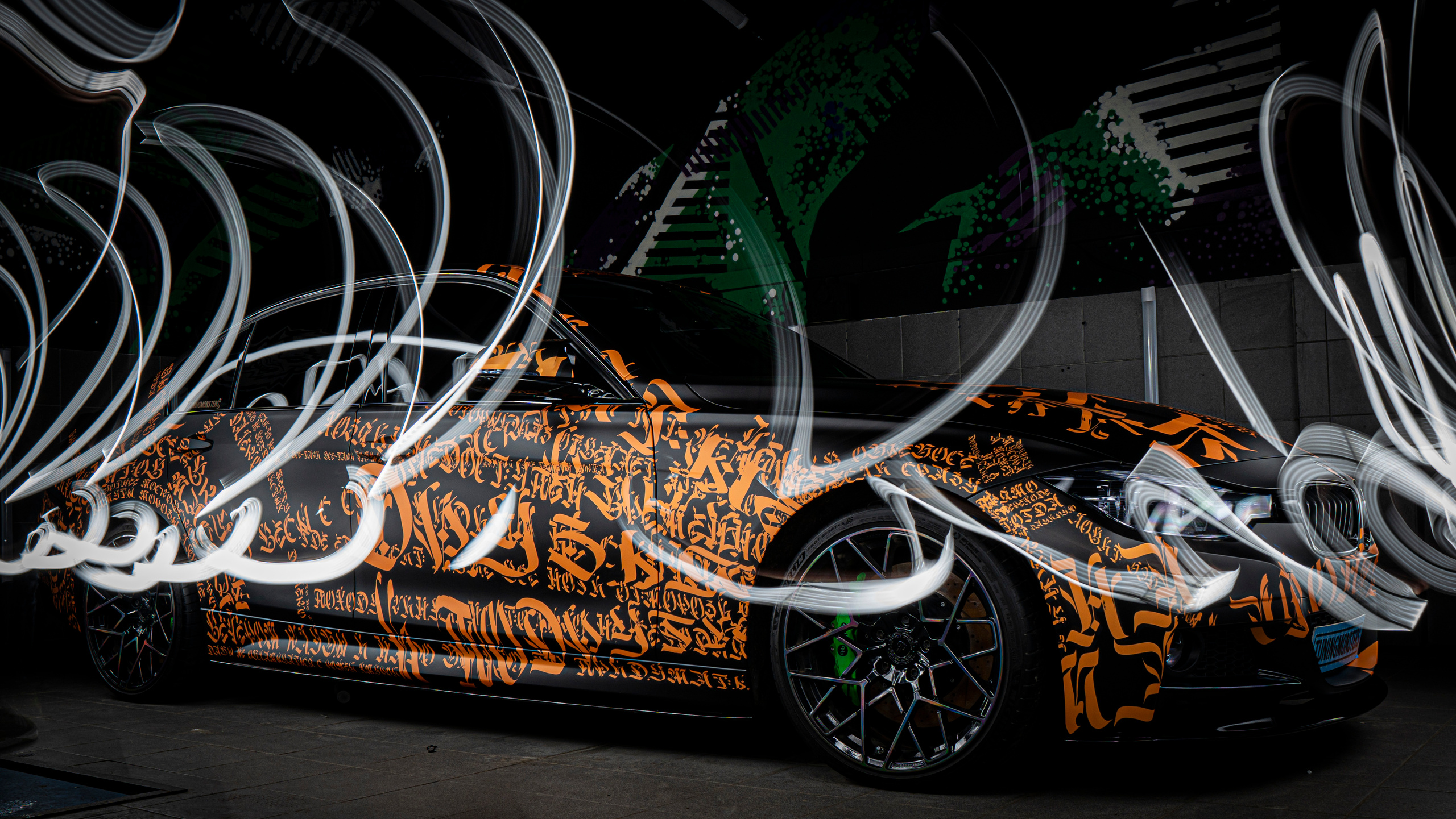 Винилография на BMW 3 F30. Студия дизайна и оклейки авто Barmaley Design