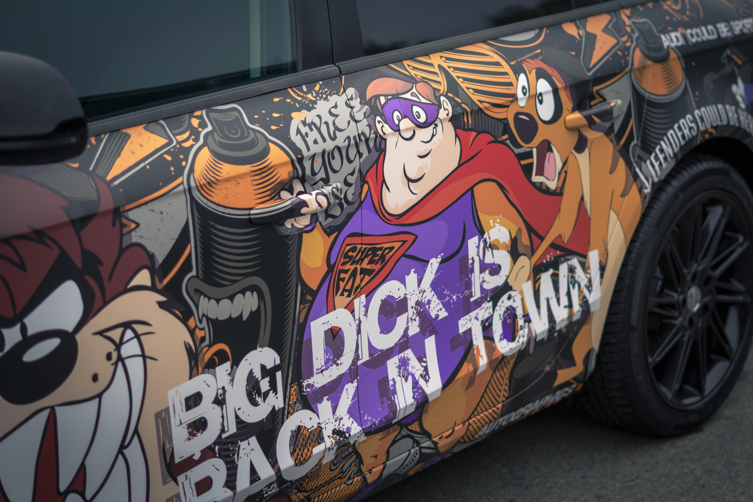 Винилография на Audi A4. Студия дизайна и оклейки авто Barmaley Design